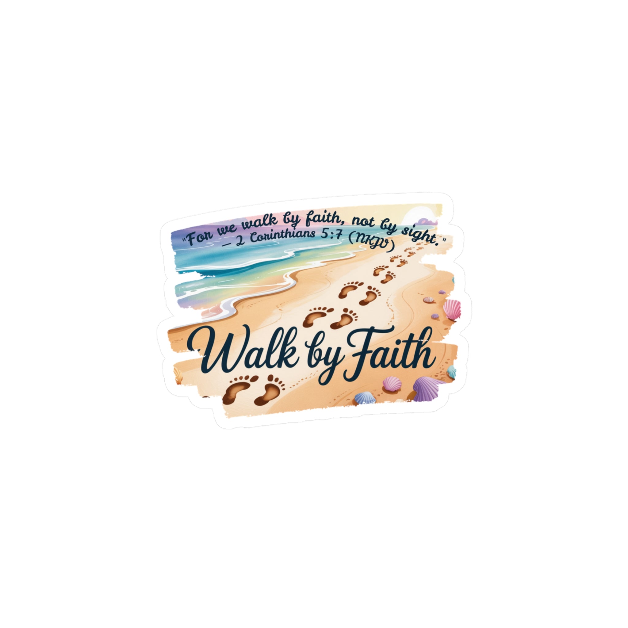 Faith-Inspired Vinyl Decals for Home and Office | Walk by Faith Stickers, Inspirational Decor, Car Window Decals, Gift Idea