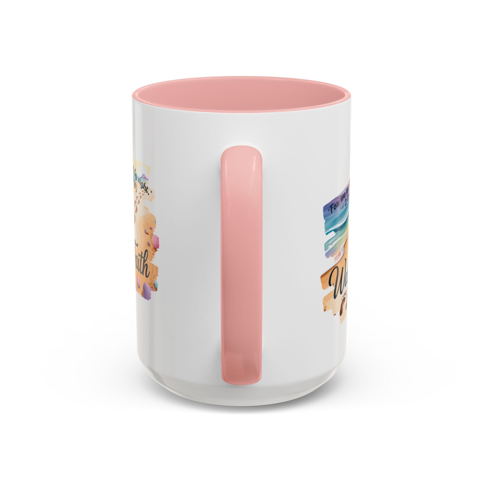 Walk by Faith Inspirational Coffee Mug, Motivational Drinkware, Faith Mug, Beach-Themed Cup, Perfect Gift for Friends