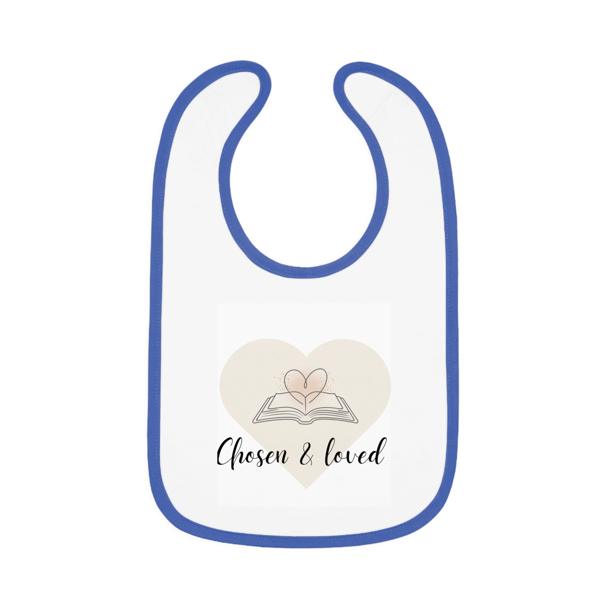 Chosen & Loved | Baby Bib with Heart Design | Baby Shower Gift, Newborn Essential, Fun Feeding Accessory, Cute Infant Wear