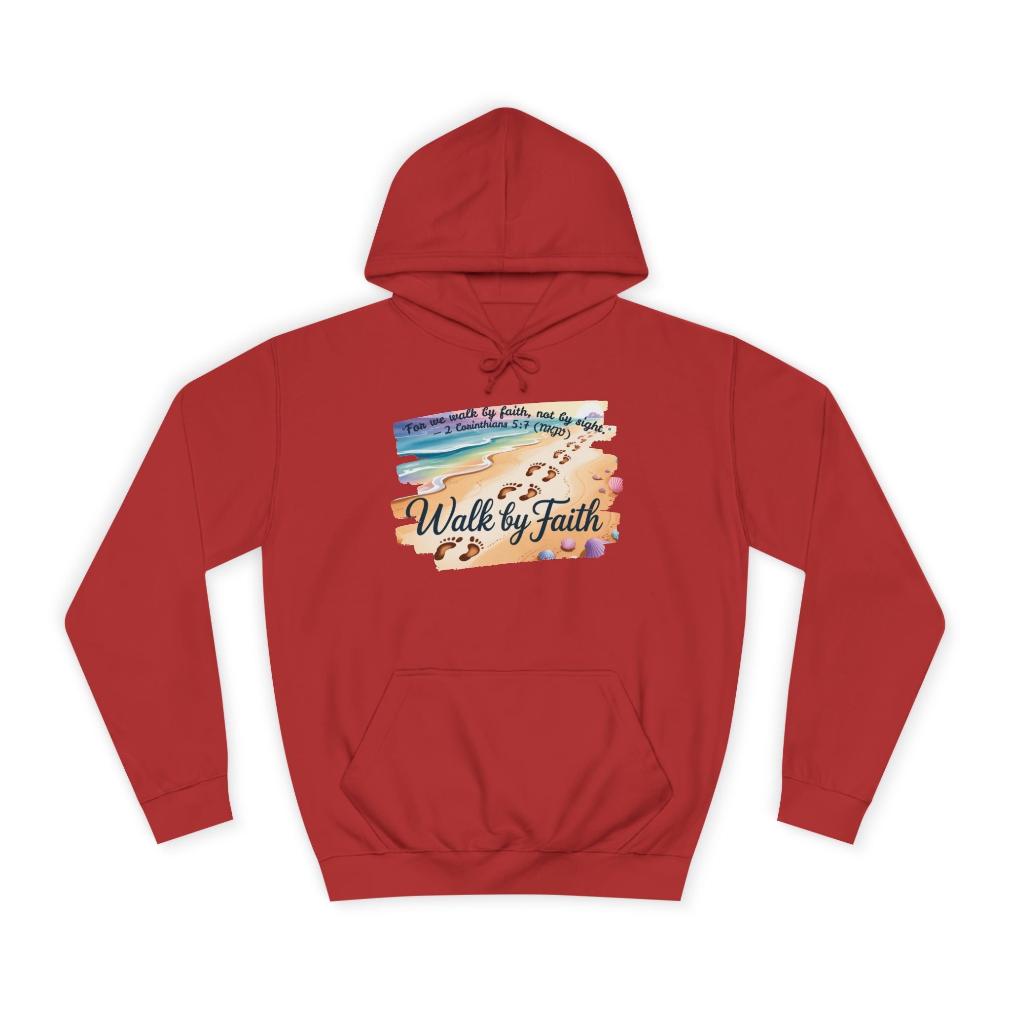 Walk by Faith-Inspirational Hoodie, Cozy College Wear, Inspirational Gift, Relaxed Everyday Style, Perfect for Faith-Based Events