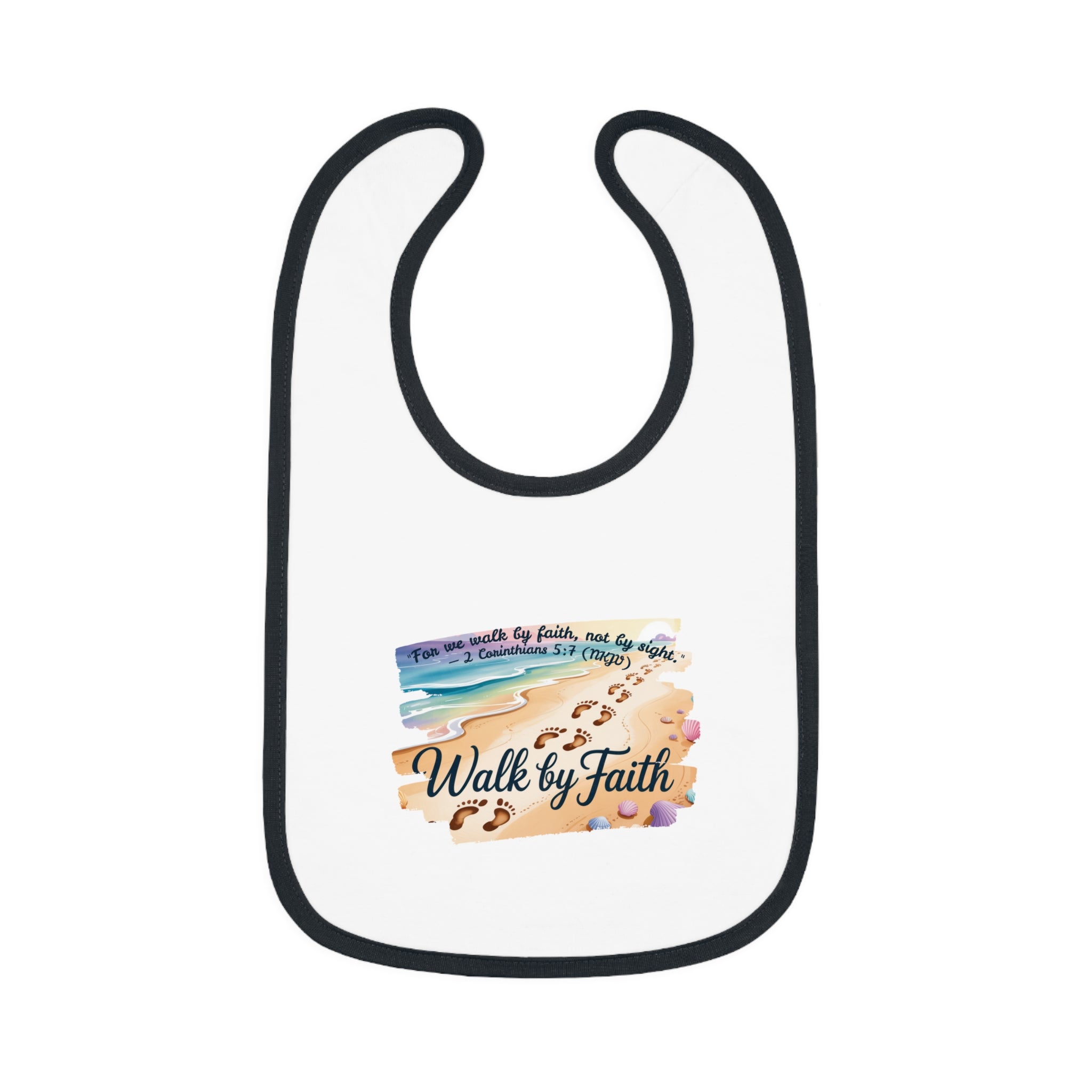 Faith-Inspiring Baby Bib, Cute Infant Bib, Faithful Feeding Bib, Religious Baby Gift, Baby Shower Gift, Inspirational Bib