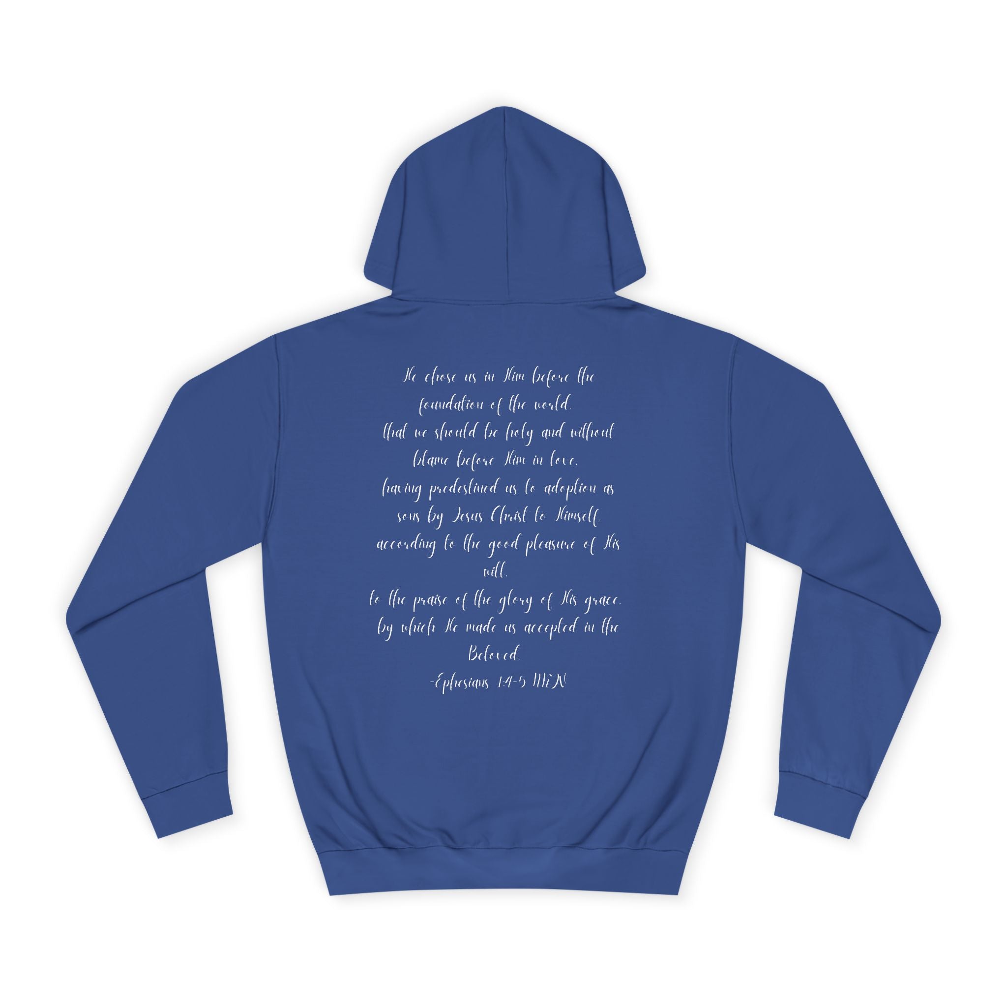 Chosen & Loved Cozy Reading Hoodie, Unisex College Apparel, Relaxed Style Sweatshirt - Dark Colors