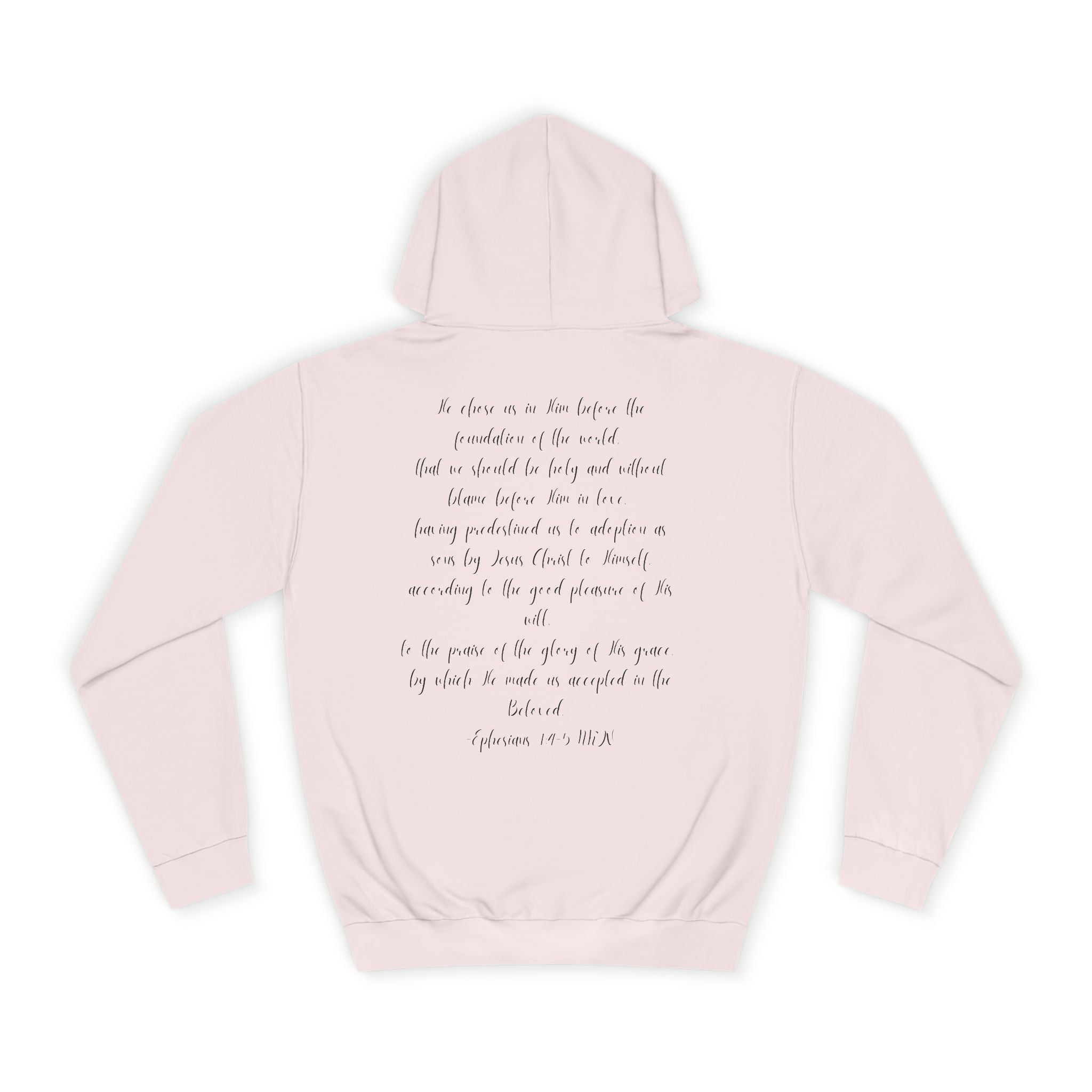 Chosen & Loved Cozy Reading Hoodie, Unisex College Apparel, Relaxed Style Sweatshirt - Light Colors