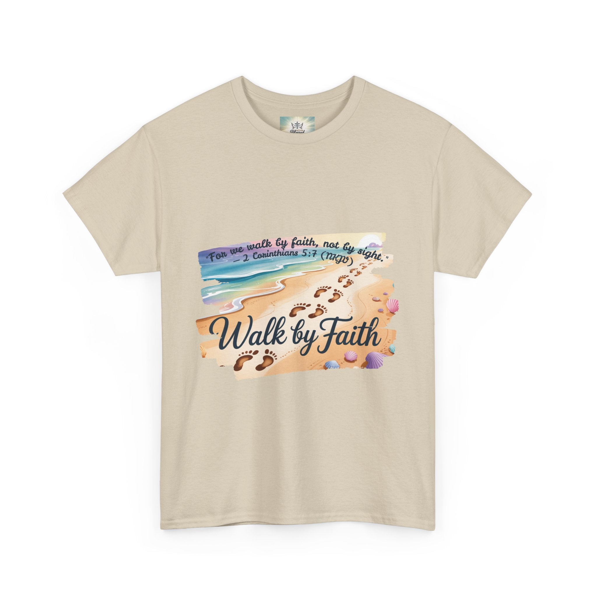 Inspirational Faith Tee, Unisex Cotton Shirt, Walk by Faith Apparel, Comfortable Religious Gift, Casual Everyday Wear