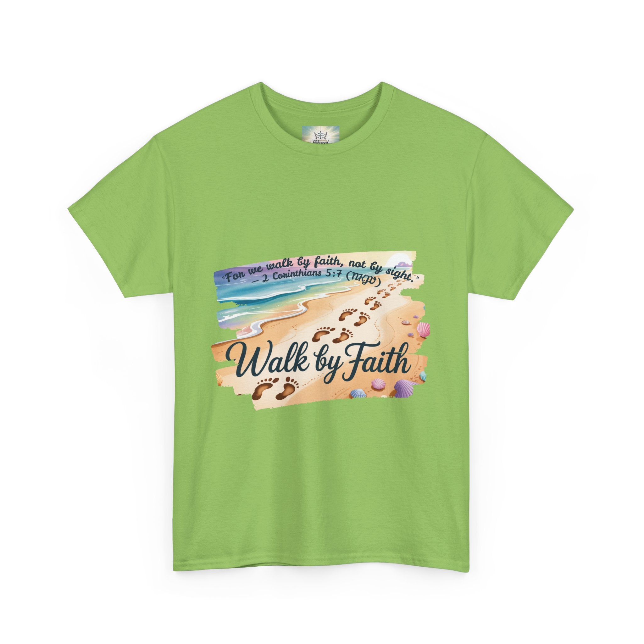 Inspirational Faith Tee, Unisex Cotton Shirt, Walk by Faith Apparel, Comfortable Religious Gift, Casual Everyday Wear