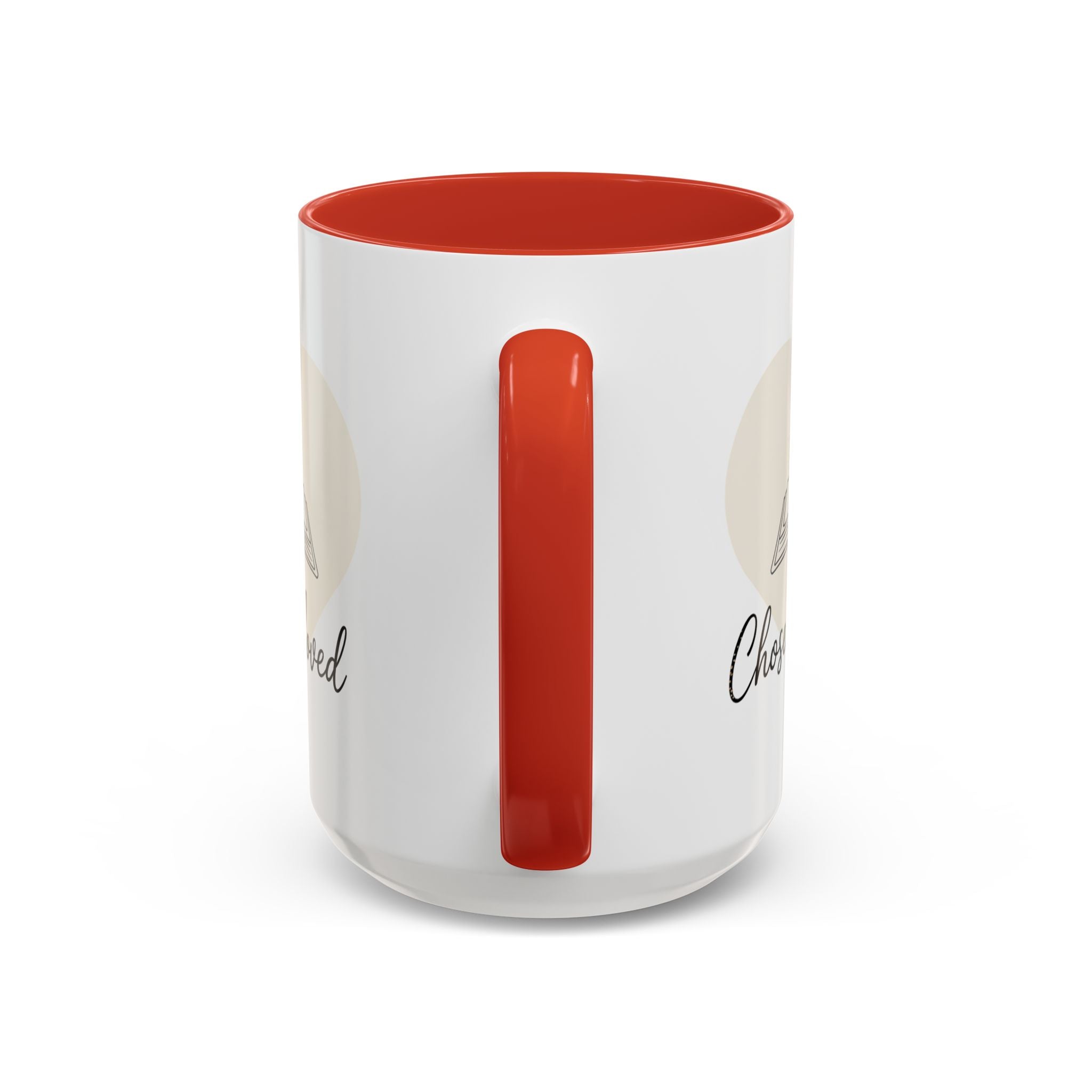 Chosen & Loved Accent Coffee Mug - Inspirational Gift, Heartwarming Mug, Cozy Beverage Cup, Perfect for Readers, Warm Reminder