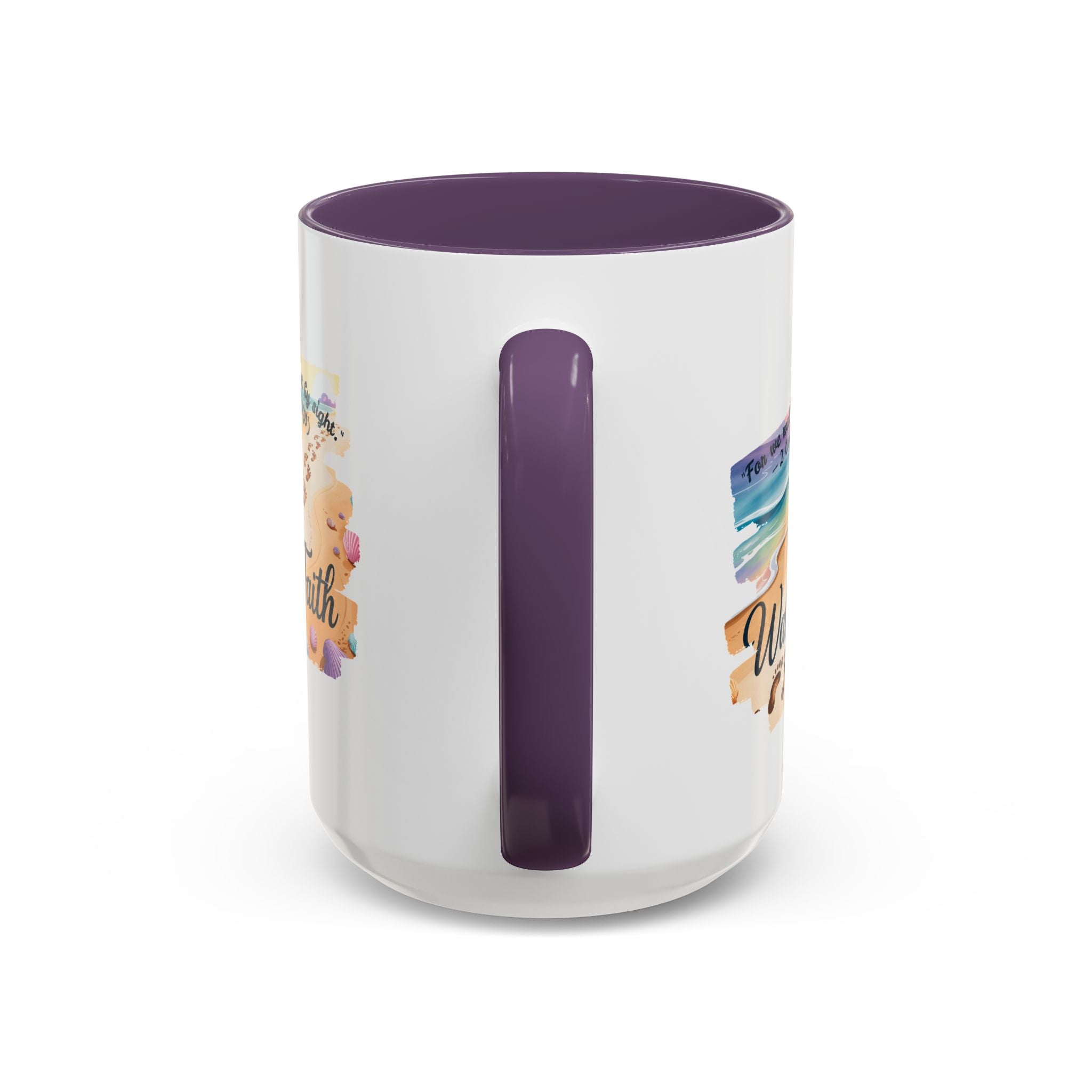 Walk by Faith Inspirational Coffee Mug, Motivational Drinkware, Faith Mug, Beach-Themed Cup, Perfect Gift for Friends