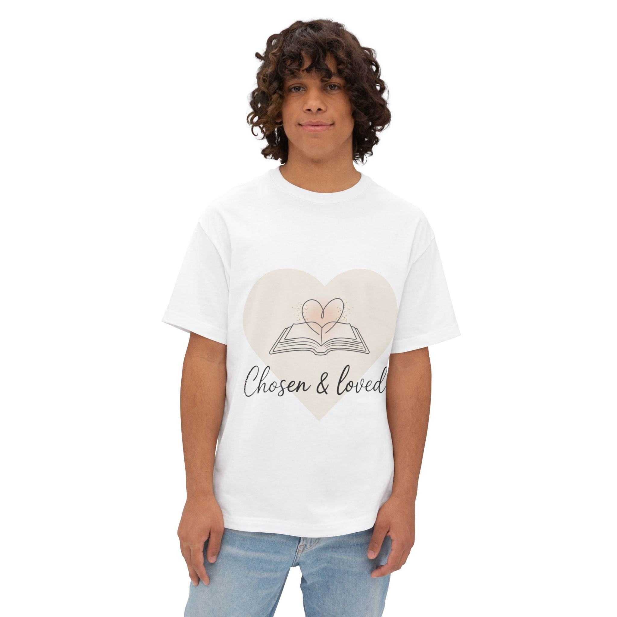 Chosen & Loved Oversized Tee, Inspirational T-Shirt, Nautical Vibe Shirt, Casual Wear, Gift for Sailors, Summer Outfit