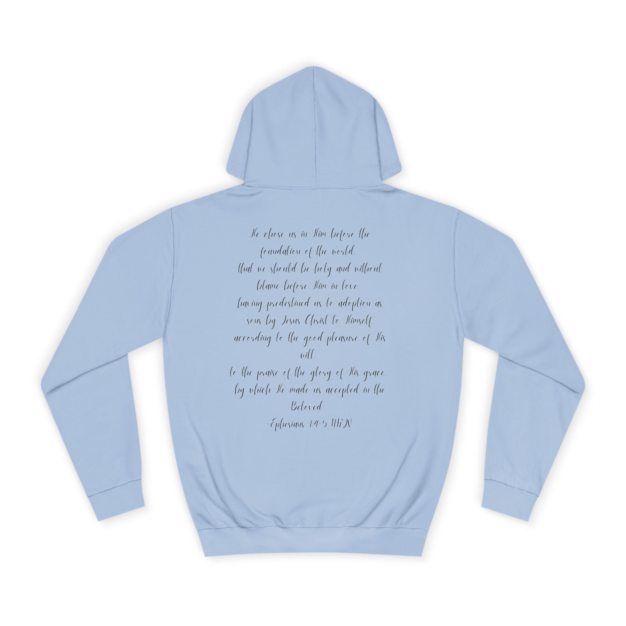 Chosen & Loved Cozy Reading Hoodie, Unisex College Apparel, Relaxed Style Sweatshirt - Light Colors