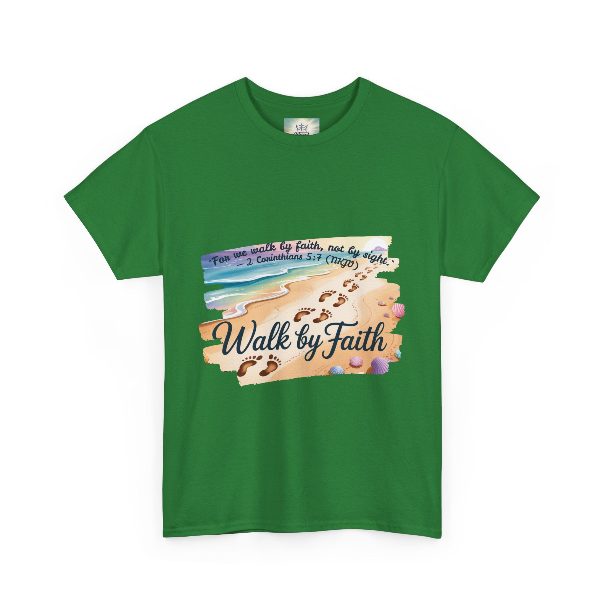 Inspirational Faith Tee, Unisex Cotton Shirt, Walk by Faith Apparel, Comfortable Religious Gift, Casual Everyday Wear