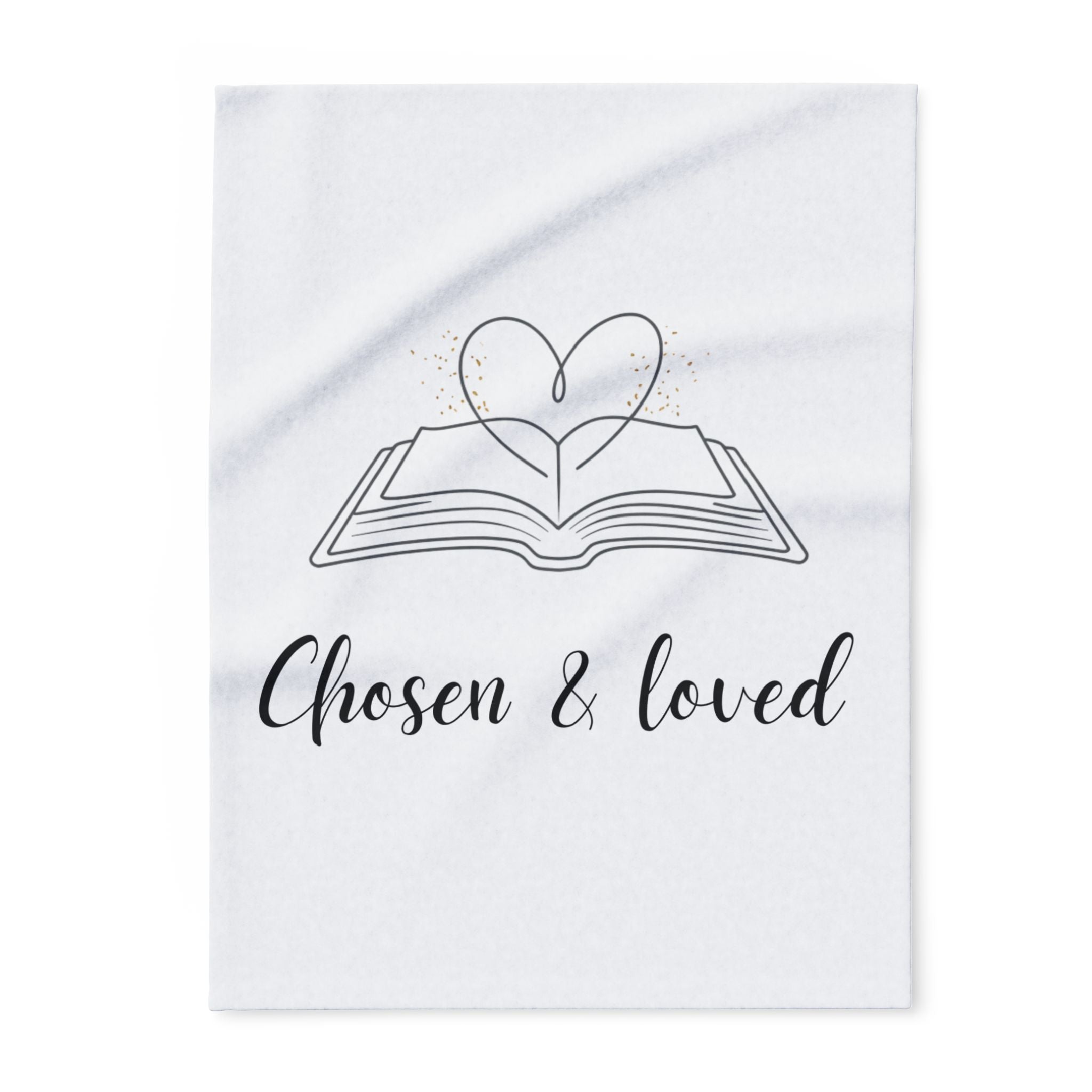 Chosen & Loved Cozy Arctic Fleece Blanket, Inspirational Gift, Home Décor, Reading Nook Accessory, Ideal for Reading Lovers