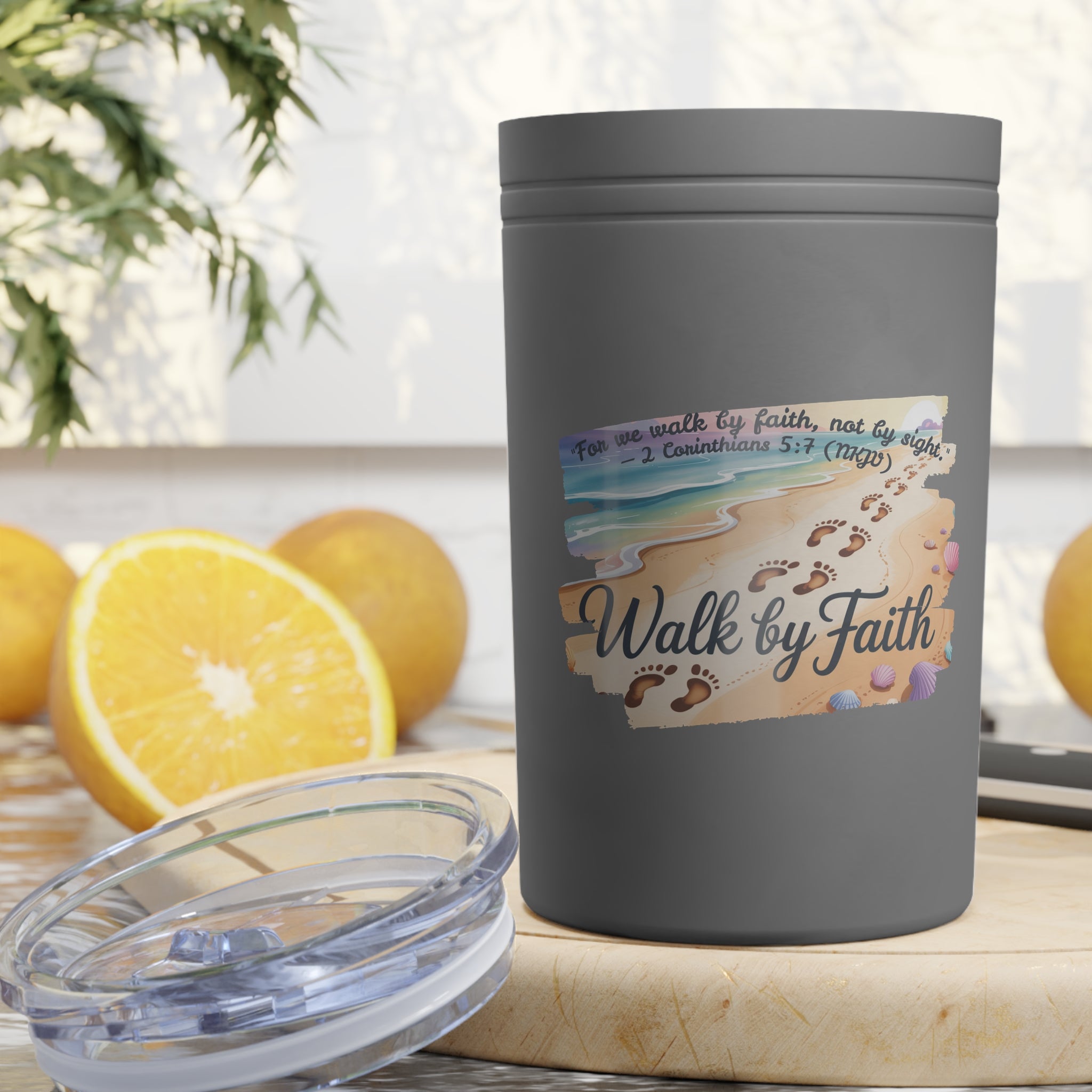 Walk by Faith Inspirational Tumbler