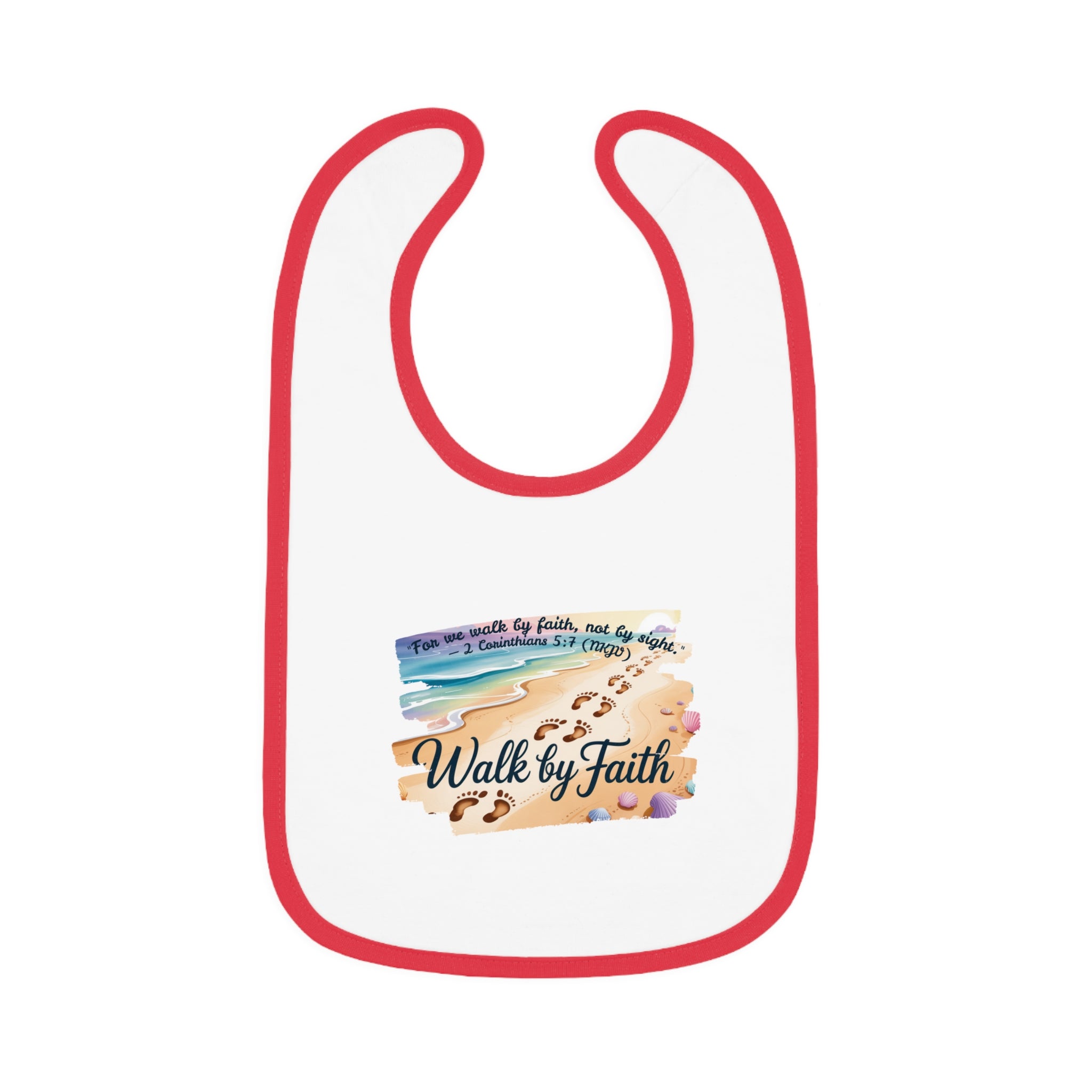 Faith-Inspiring Baby Bib, Cute Infant Bib, Faithful Feeding Bib, Religious Baby Gift, Baby Shower Gift, Inspirational Bib