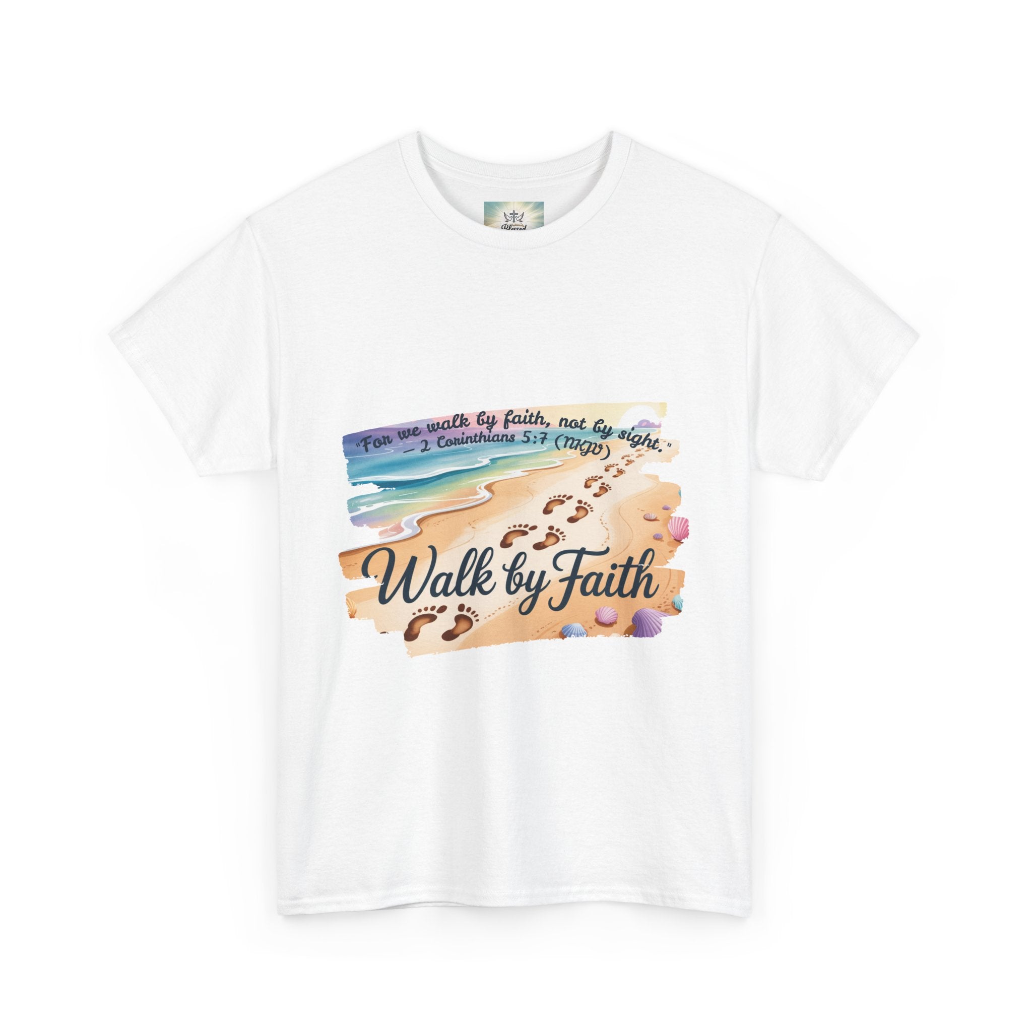 Inspirational Faith Tee, Unisex Cotton Shirt, Walk by Faith Apparel, Comfortable Religious Gift, Casual Everyday Wear