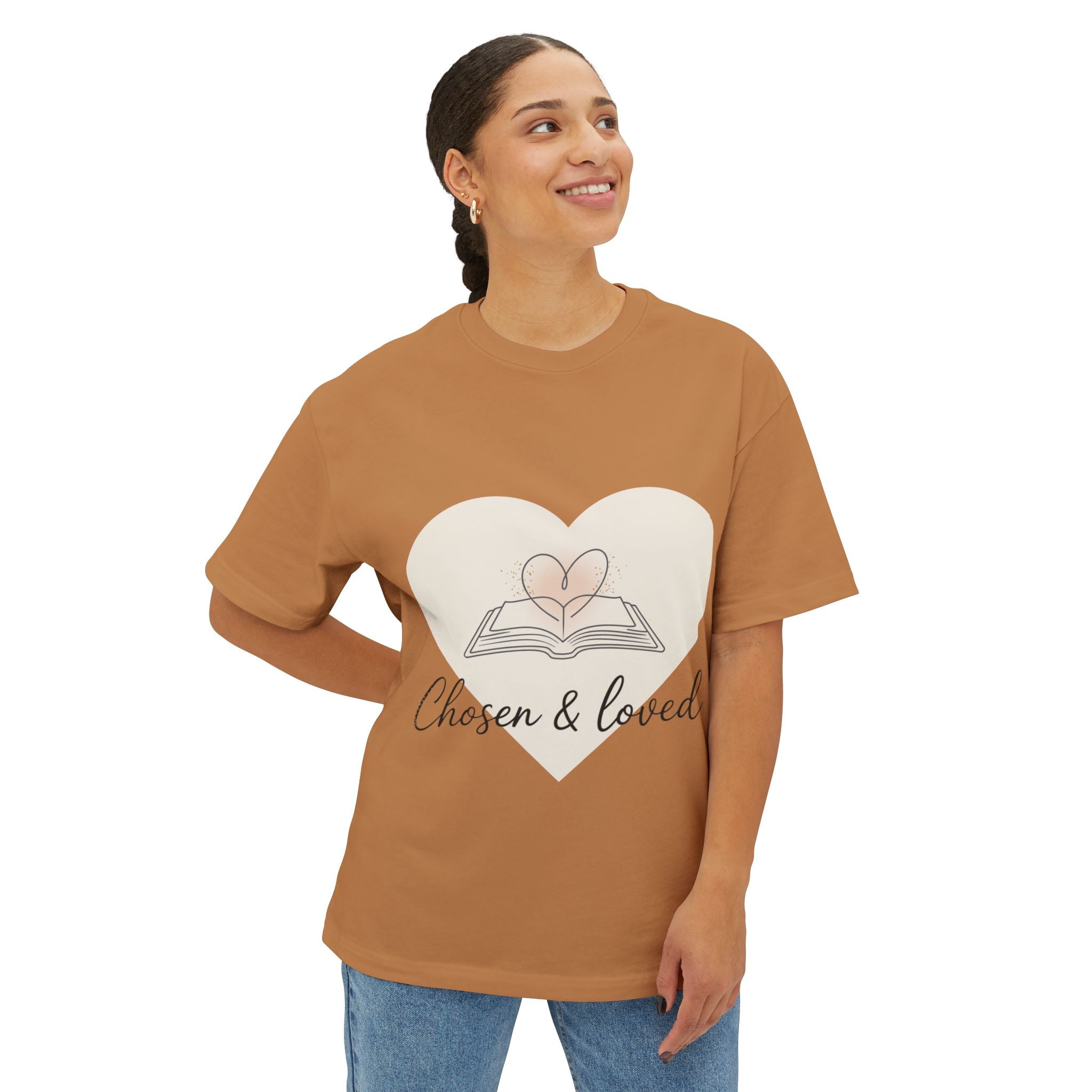 Chosen & Loved Oversized Tee, Inspirational T-Shirt, Nautical Vibe Shirt, Casual Wear, Gift for Sailors, Summer Outfit