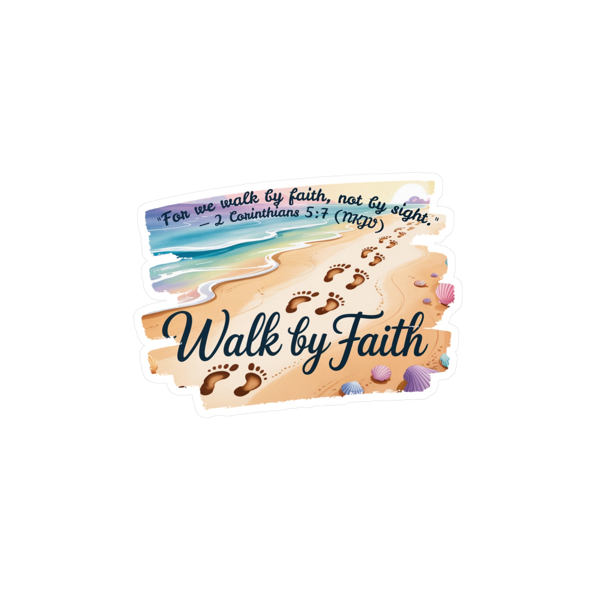 Faith-Inspired Vinyl Decals for Home and Office | Walk by Faith Stickers, Inspirational Decor, Car Window Decals, Gift Idea