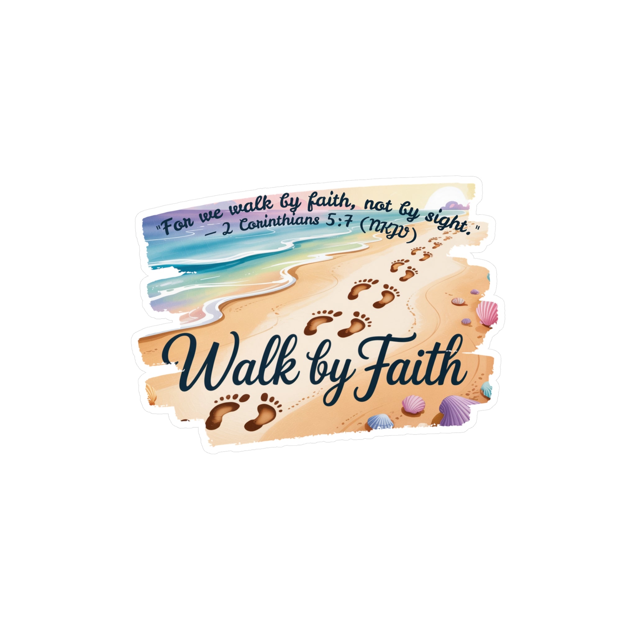 Faith-Inspired Vinyl Decals for Home and Office | Walk by Faith Stickers, Inspirational Decor, Car Window Decals, Gift Idea