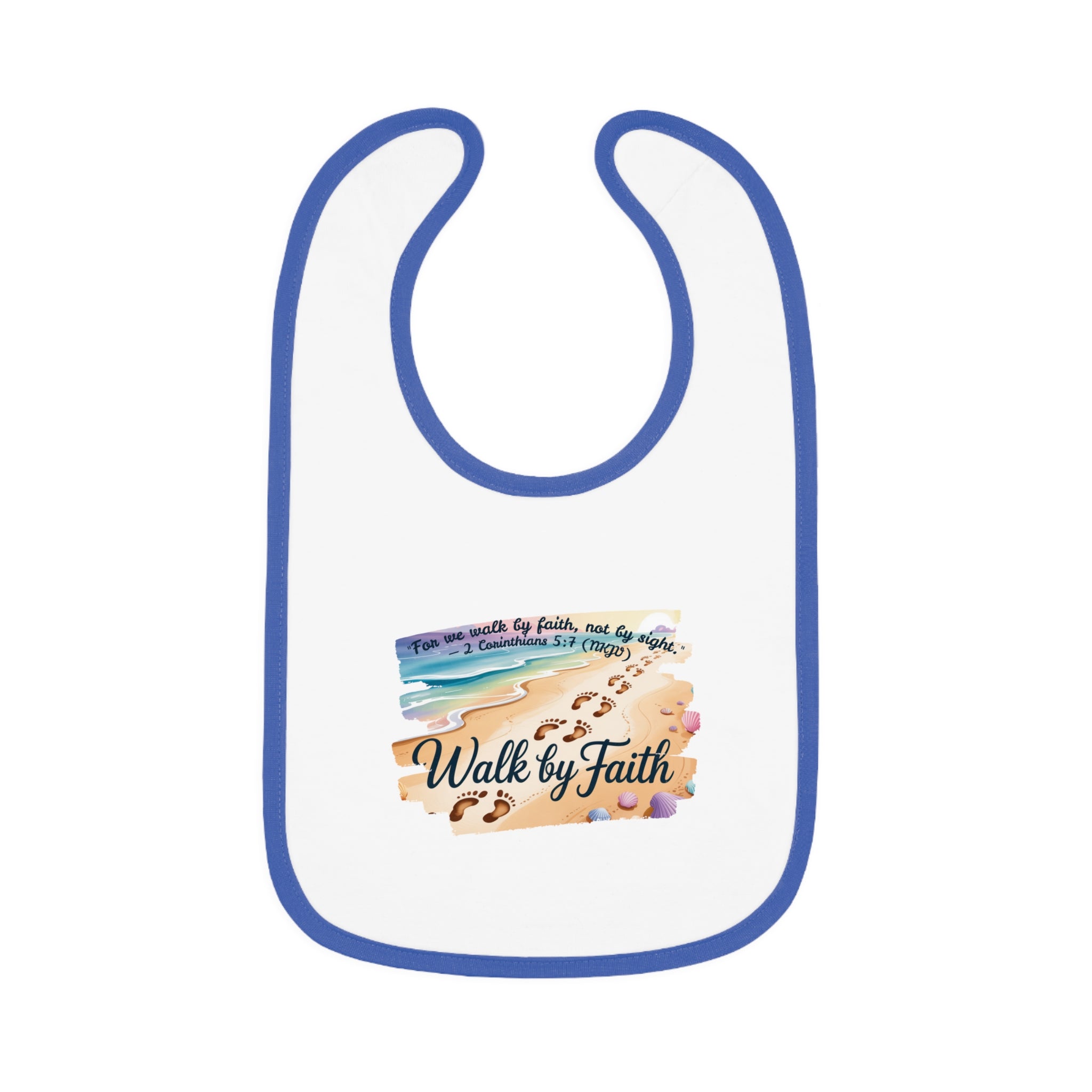 Faith-Inspiring Baby Bib, Cute Infant Bib, Faithful Feeding Bib, Religious Baby Gift, Baby Shower Gift, Inspirational Bib