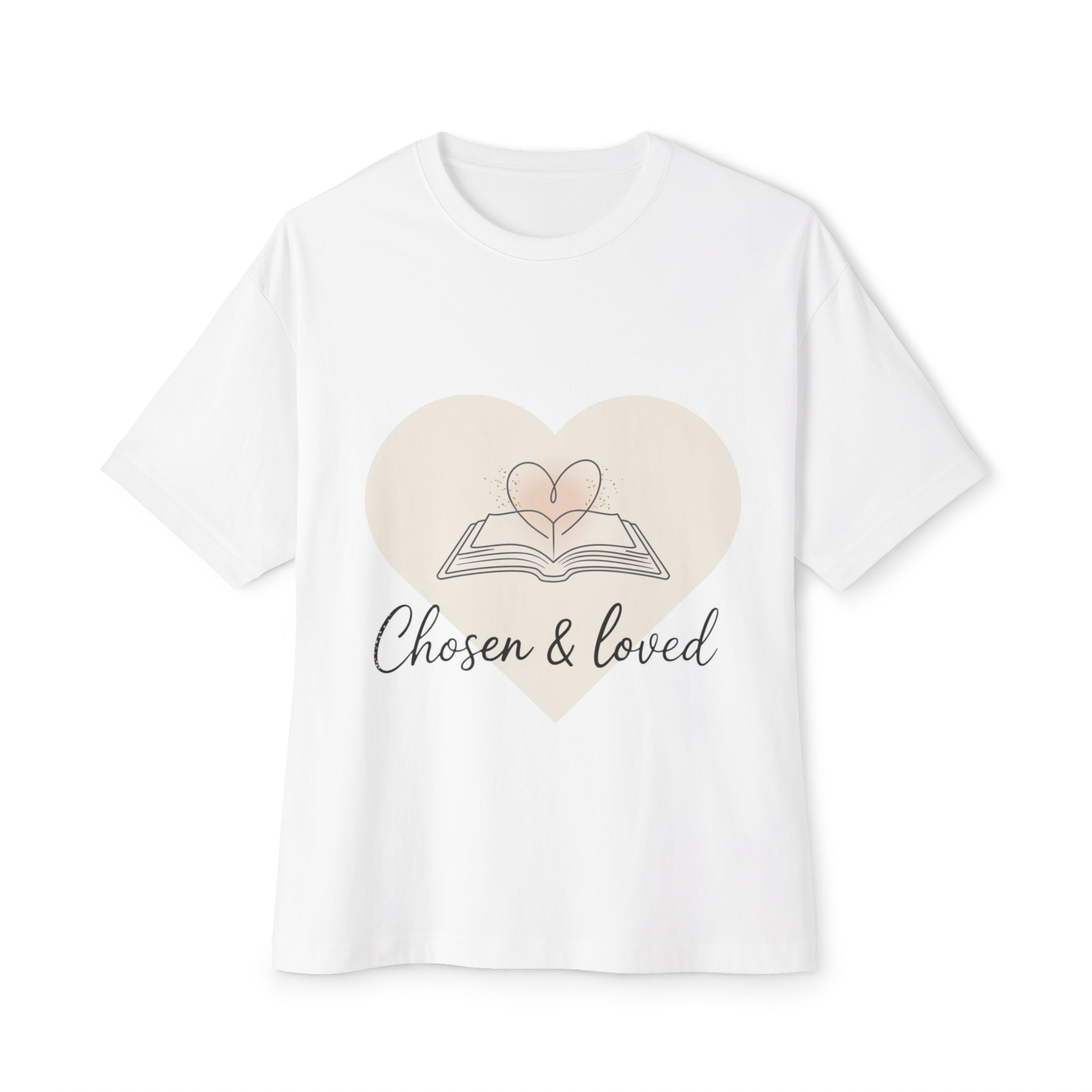 Chosen & Loved Oversized Tee, Inspirational T-Shirt, Nautical Vibe Shirt, Casual Wear, Gift for Sailors, Summer Outfit