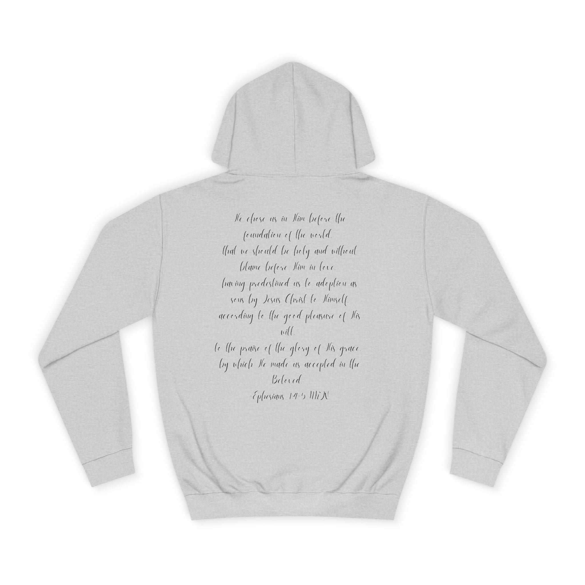 Chosen & Loved Cozy Reading Hoodie, Unisex College Apparel, Relaxed Style Sweatshirt - Light Colors