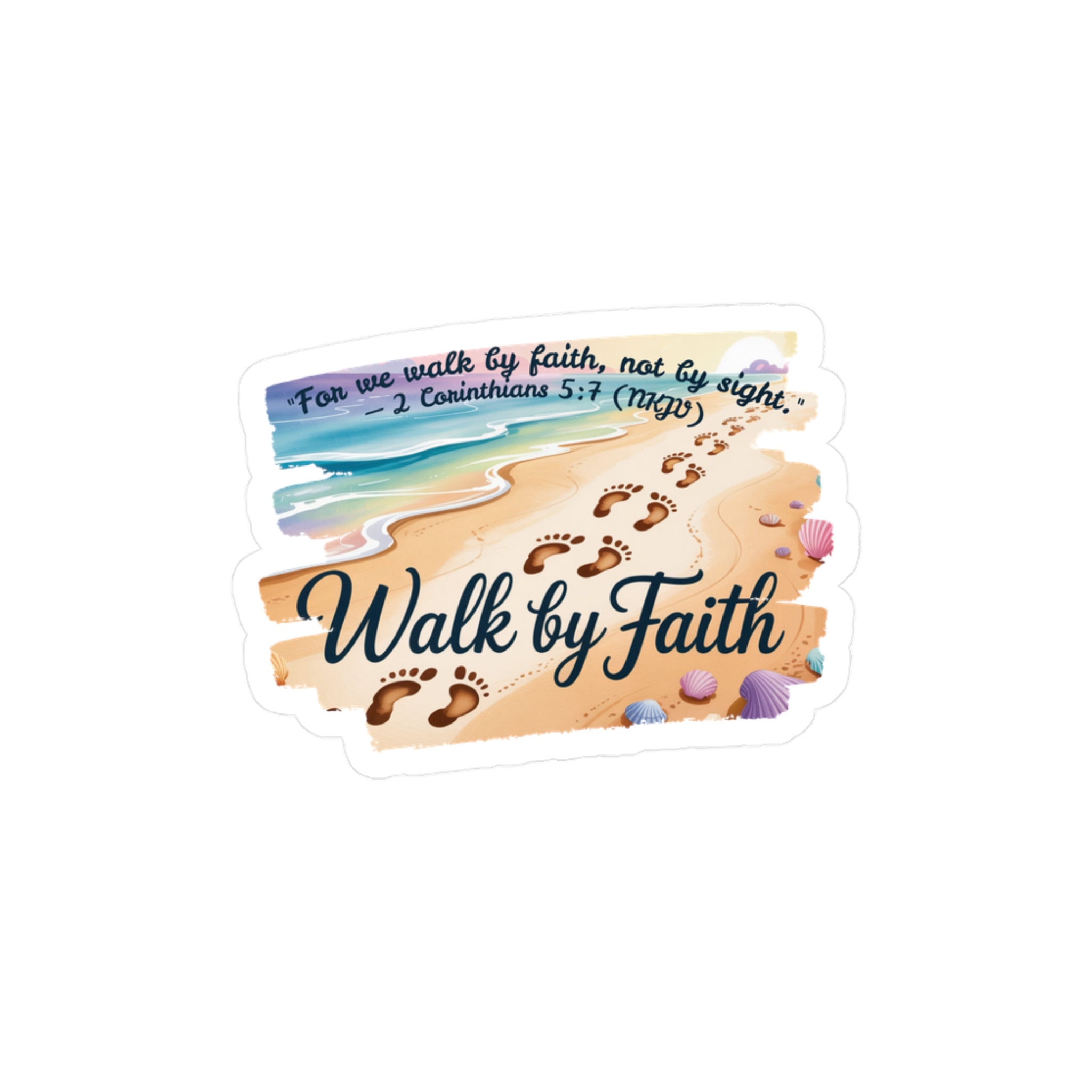 Faith-Inspired Vinyl Decals for Home and Office | Walk by Faith Stickers, Inspirational Decor, Car Window Decals, Gift Idea