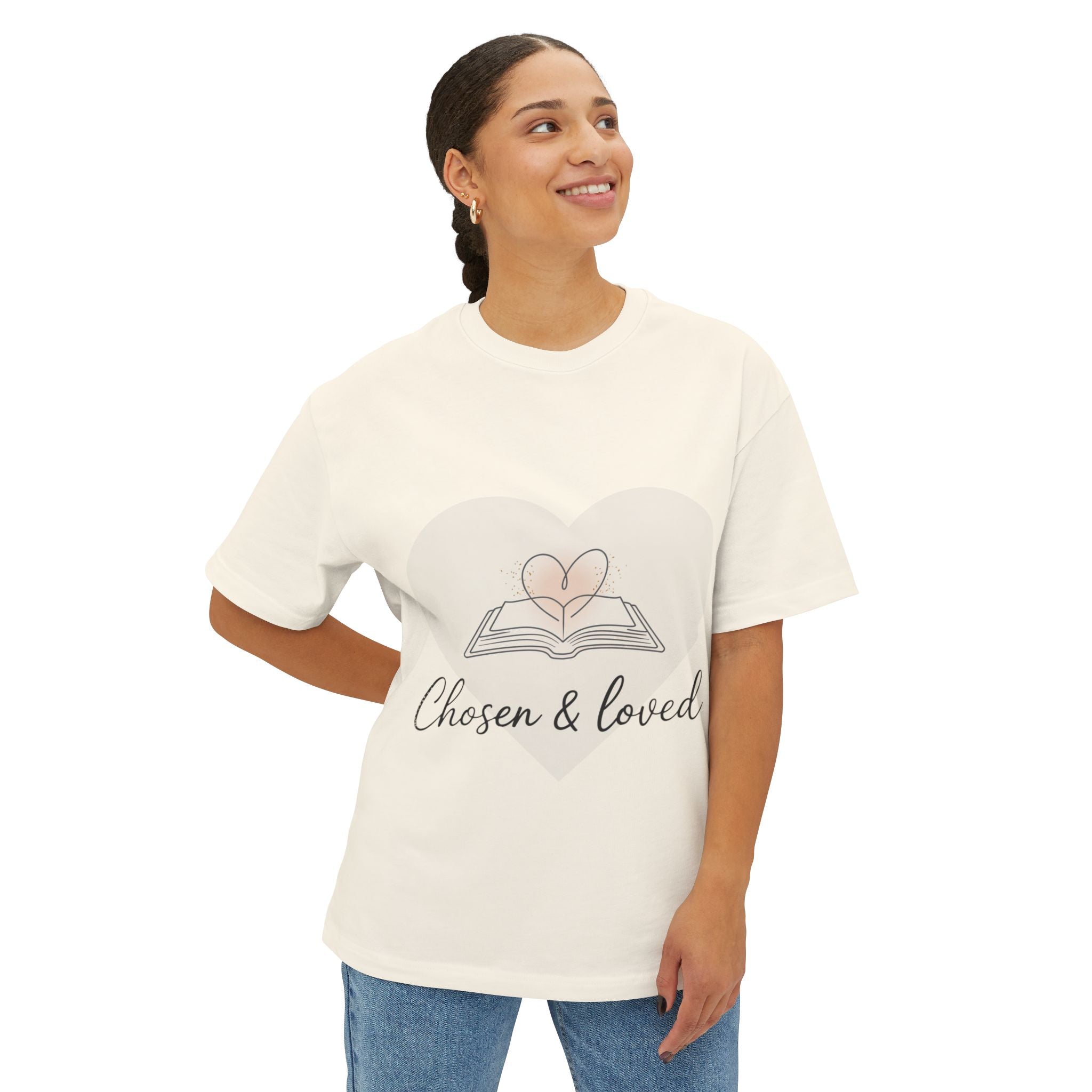 Chosen & Loved Oversized Tee, Inspirational T-Shirt, Nautical Vibe Shirt, Casual Wear, Gift for Sailors, Summer Outfit