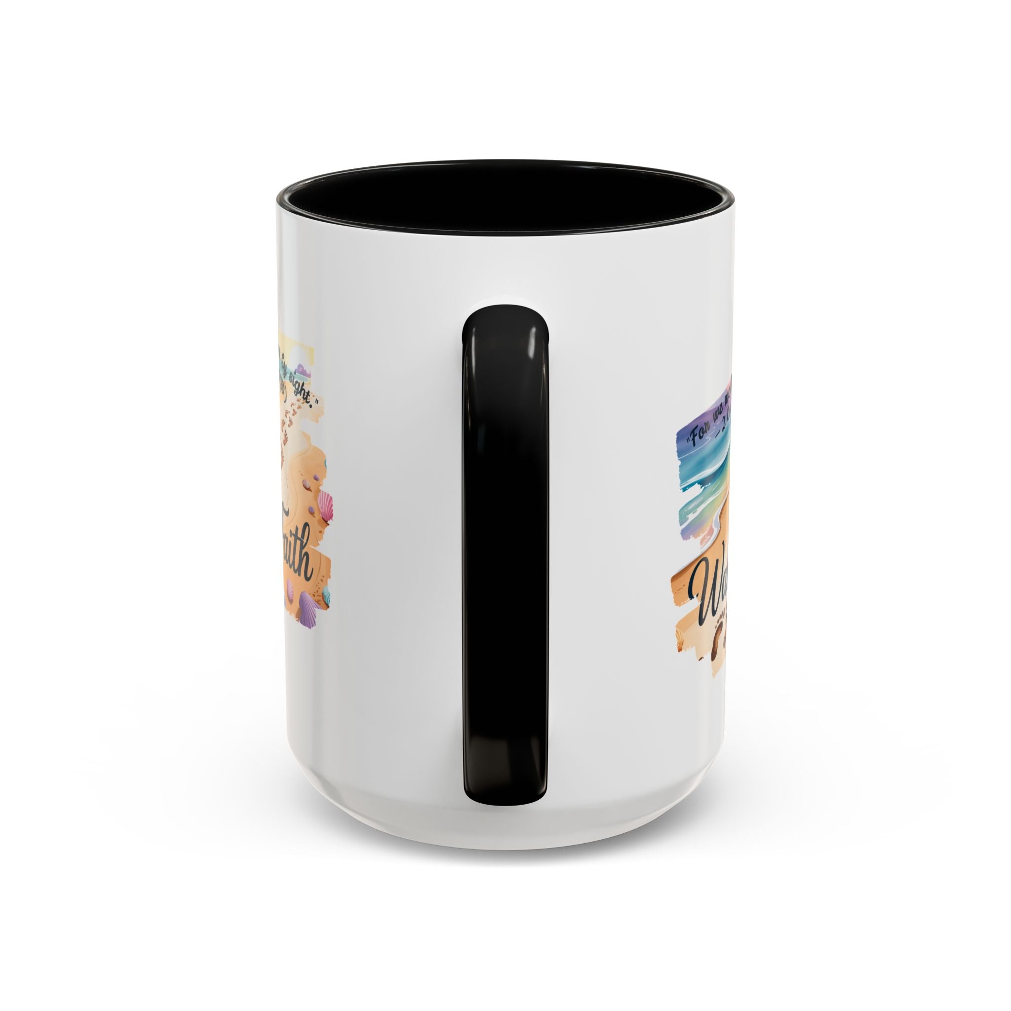 Walk by Faith Inspirational Coffee Mug, Motivational Drinkware, Faith Mug, Beach-Themed Cup, Perfect Gift for Friends
