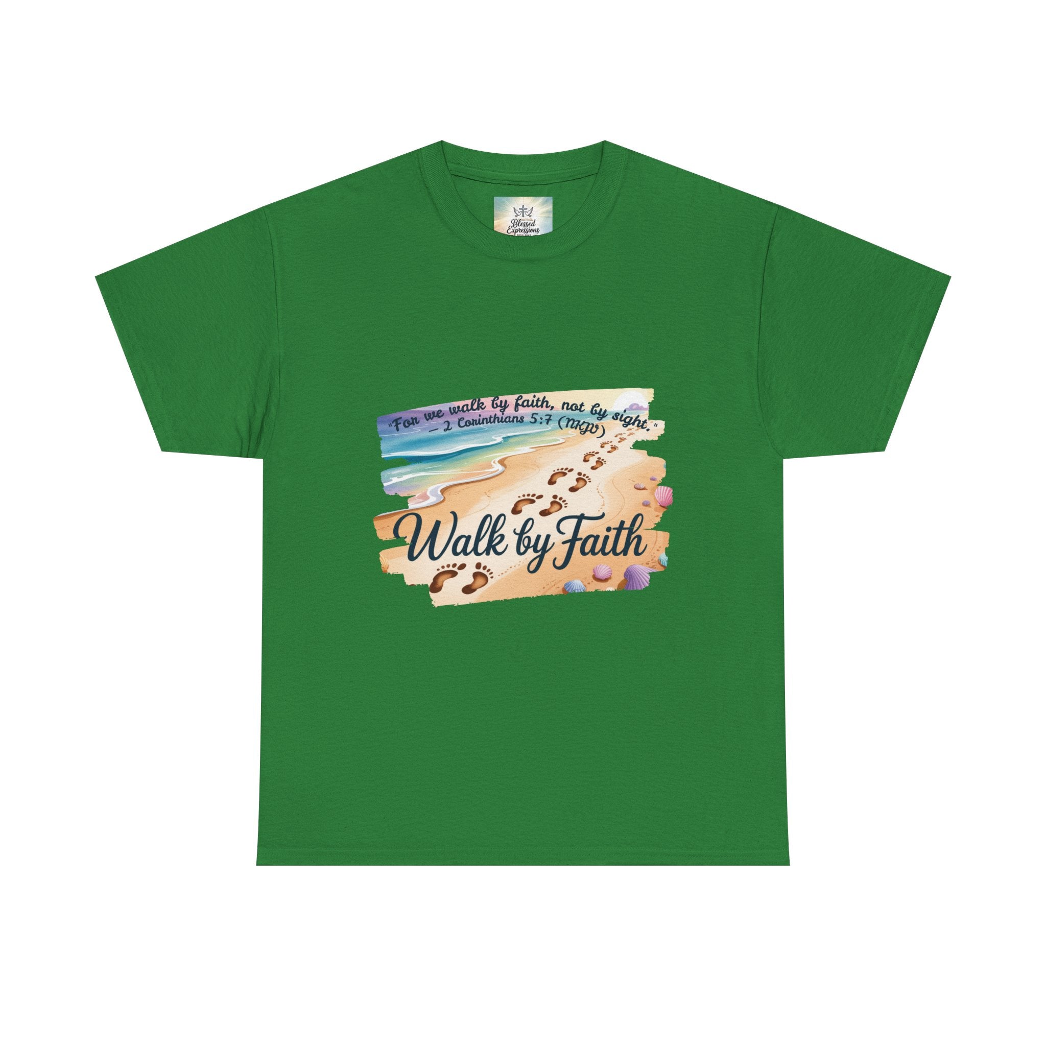 Inspirational Faith Tee, Unisex Cotton Shirt, Walk by Faith Apparel, Comfortable Religious Gift, Casual Everyday Wear