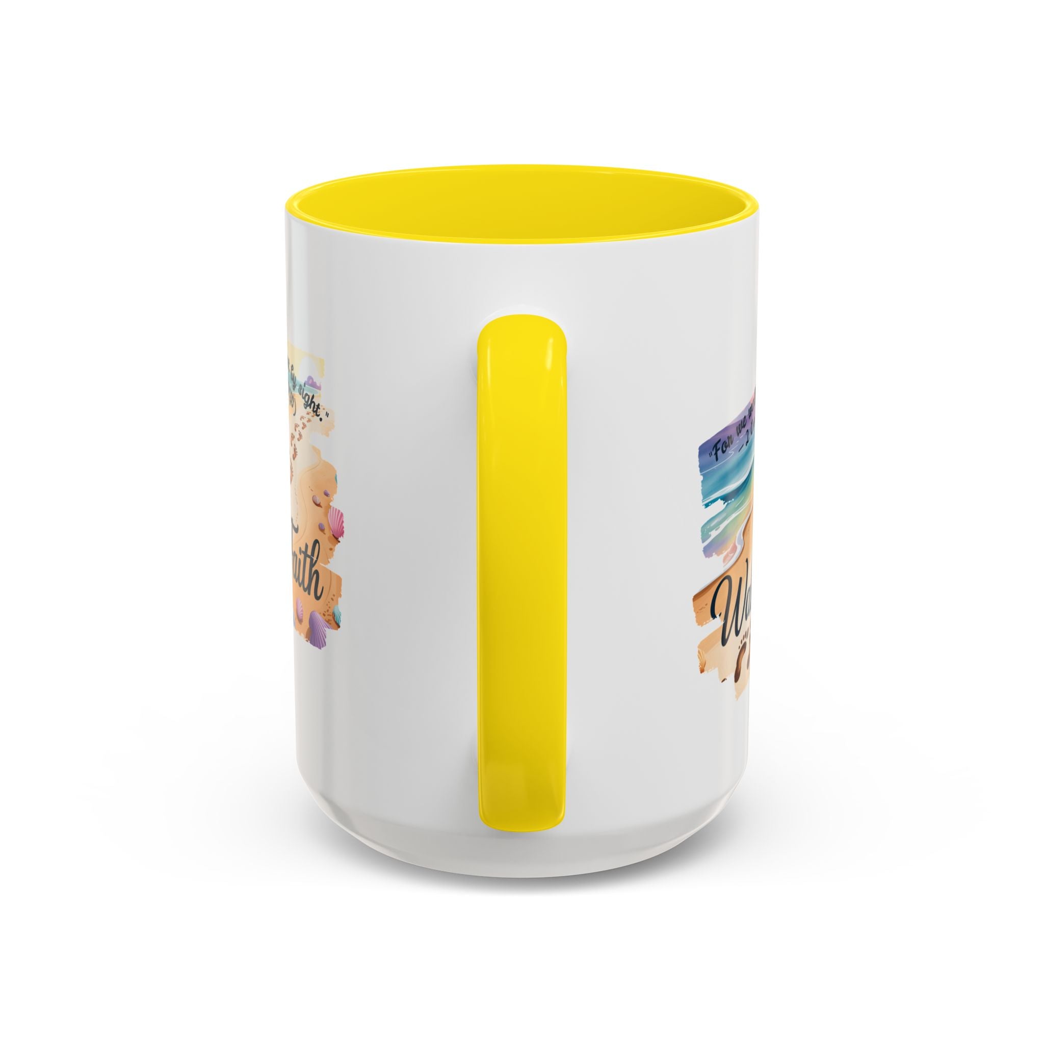 Walk by Faith Inspirational Coffee Mug, Motivational Drinkware, Faith Mug, Beach-Themed Cup, Perfect Gift for Friends