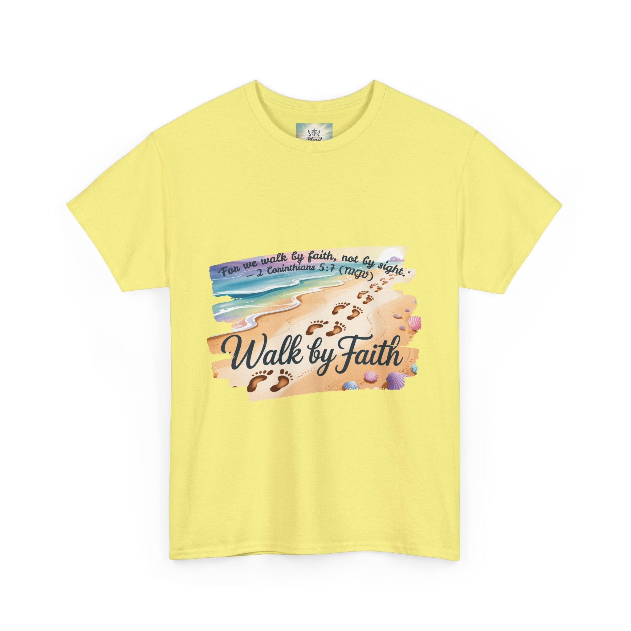 Inspirational Faith Tee, Unisex Cotton Shirt, Walk by Faith Apparel, Comfortable Religious Gift, Casual Everyday Wear