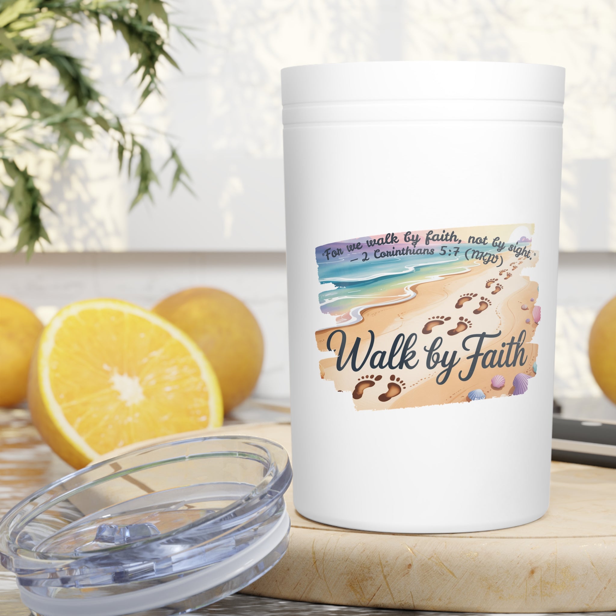 Walk by Faith Inspirational Tumbler
