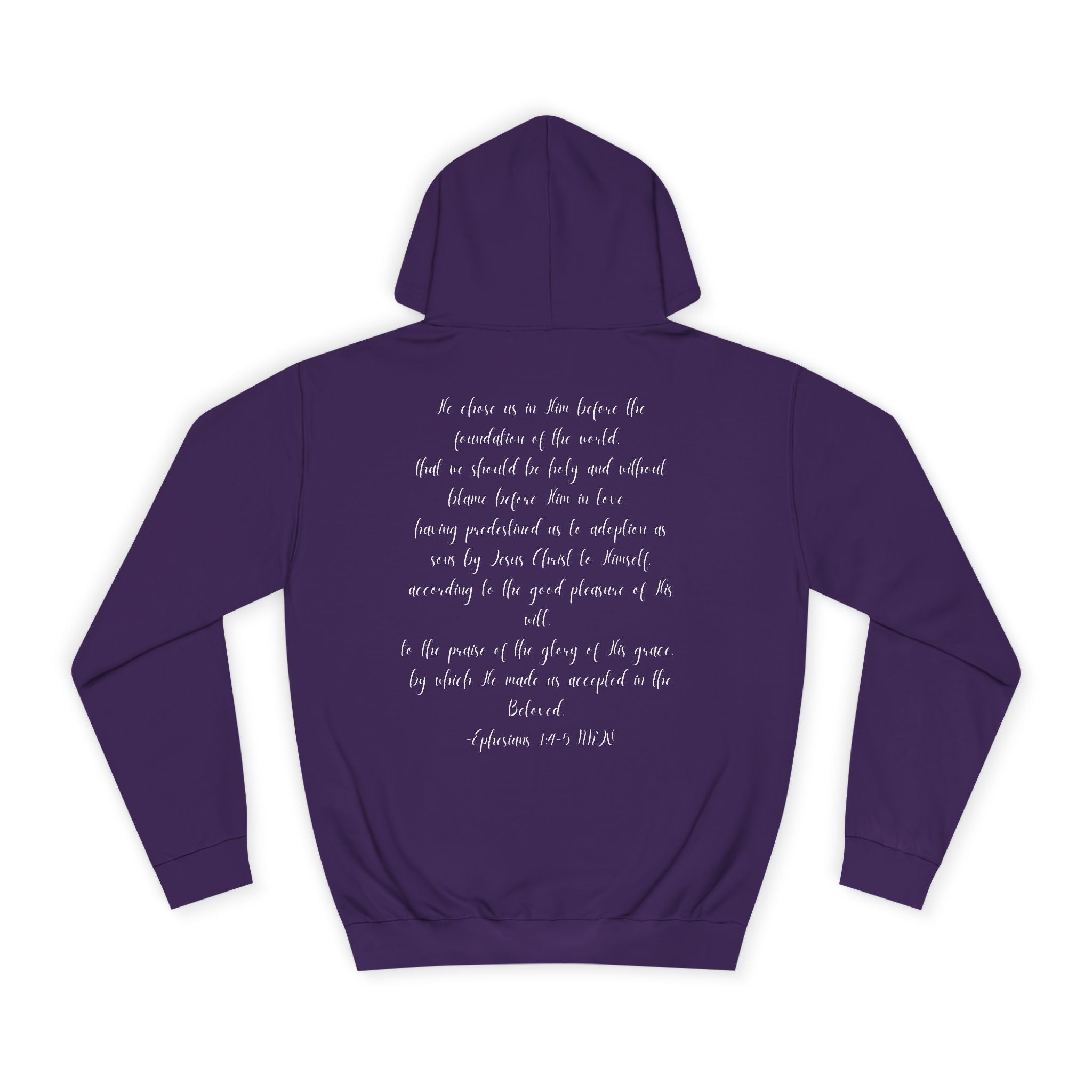 Chosen & Loved Cozy Reading Hoodie, Unisex College Apparel, Relaxed Style Sweatshirt - Dark Colors