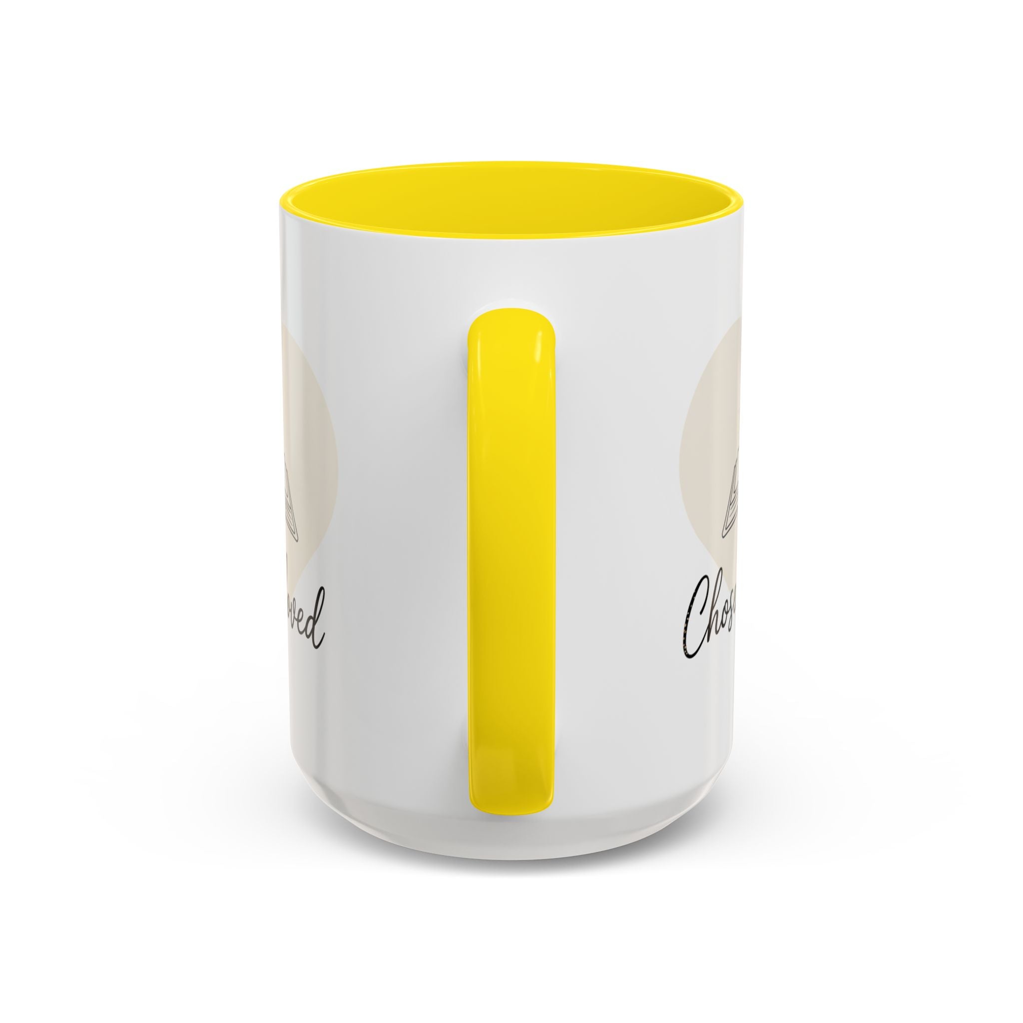 Chosen & Loved Accent Coffee Mug - Inspirational Gift, Heartwarming Mug, Cozy Beverage Cup, Perfect for Readers, Warm Reminder