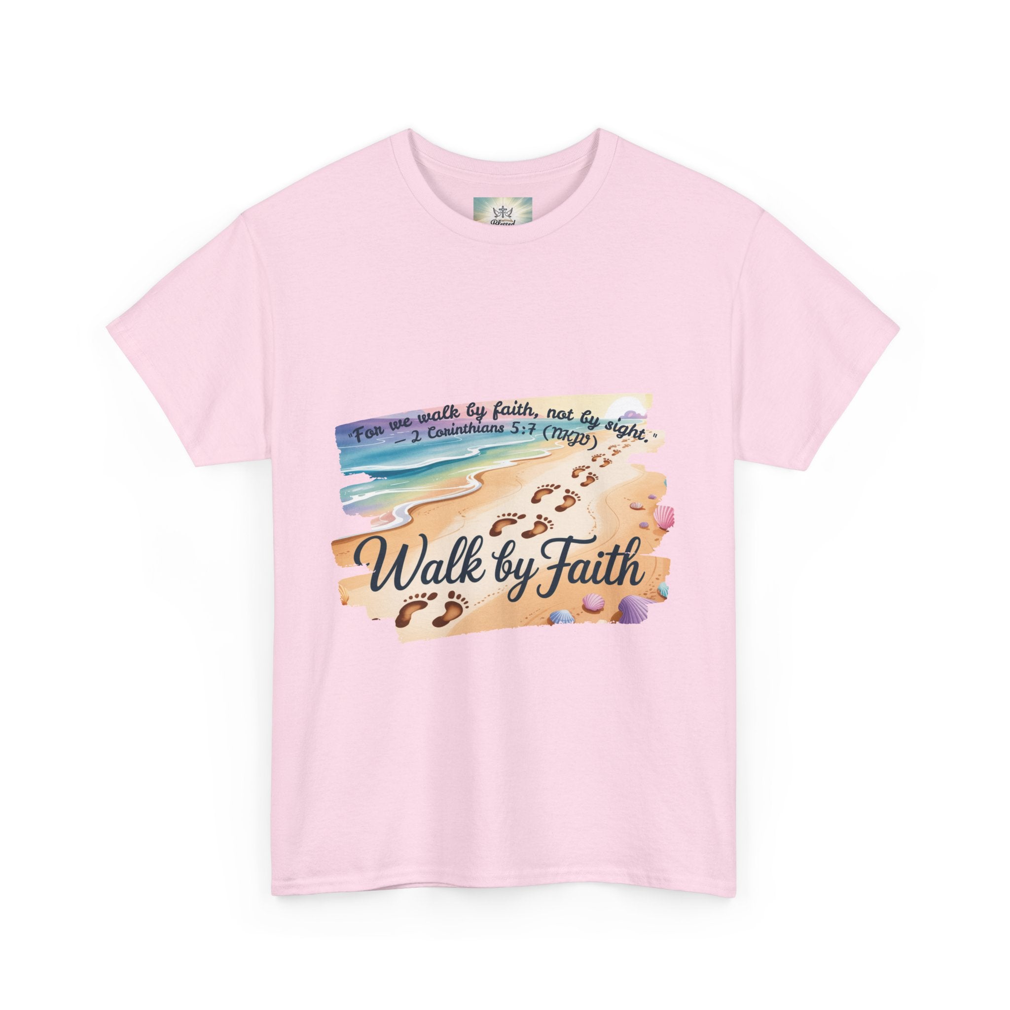Inspirational Faith Tee, Unisex Cotton Shirt, Walk by Faith Apparel, Comfortable Religious Gift, Casual Everyday Wear