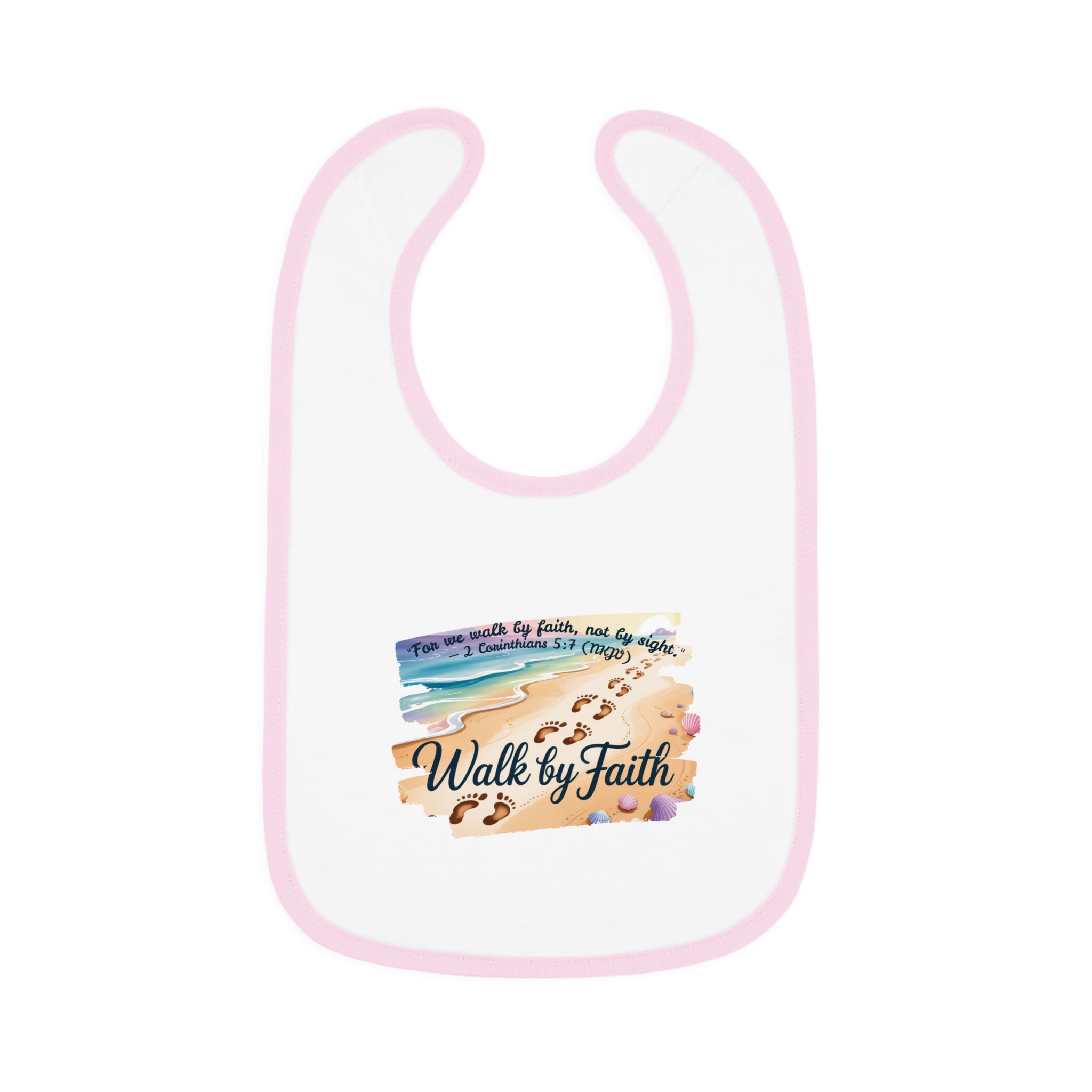 Faith-Inspiring Baby Bib, Cute Infant Bib, Faithful Feeding Bib, Religious Baby Gift, Baby Shower Gift, Inspirational Bib