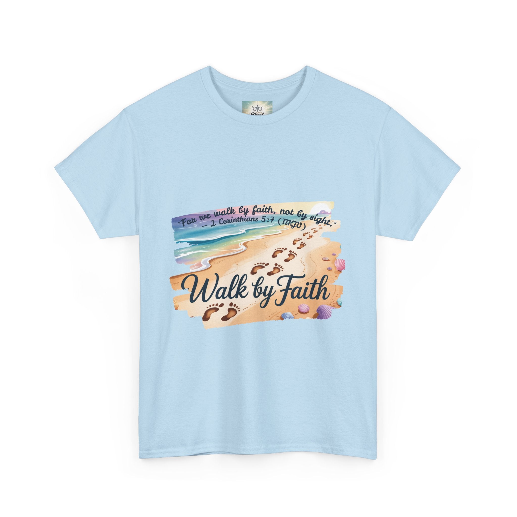 Inspirational Faith Tee, Unisex Cotton Shirt, Walk by Faith Apparel, Comfortable Religious Gift, Casual Everyday Wear