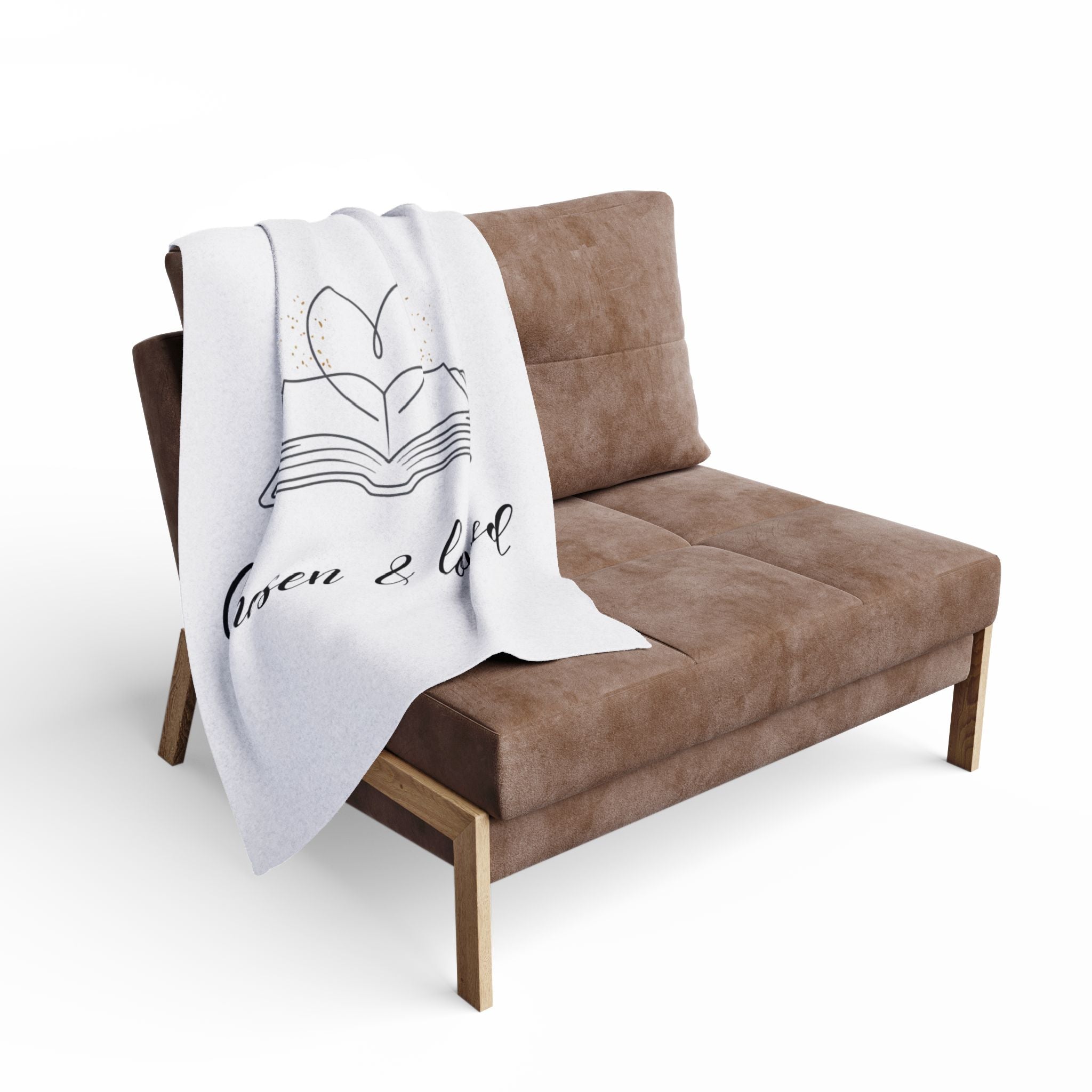 Chosen & Loved Cozy Arctic Fleece Blanket, Inspirational Gift, Home Décor, Reading Nook Accessory, Ideal for Reading Lovers