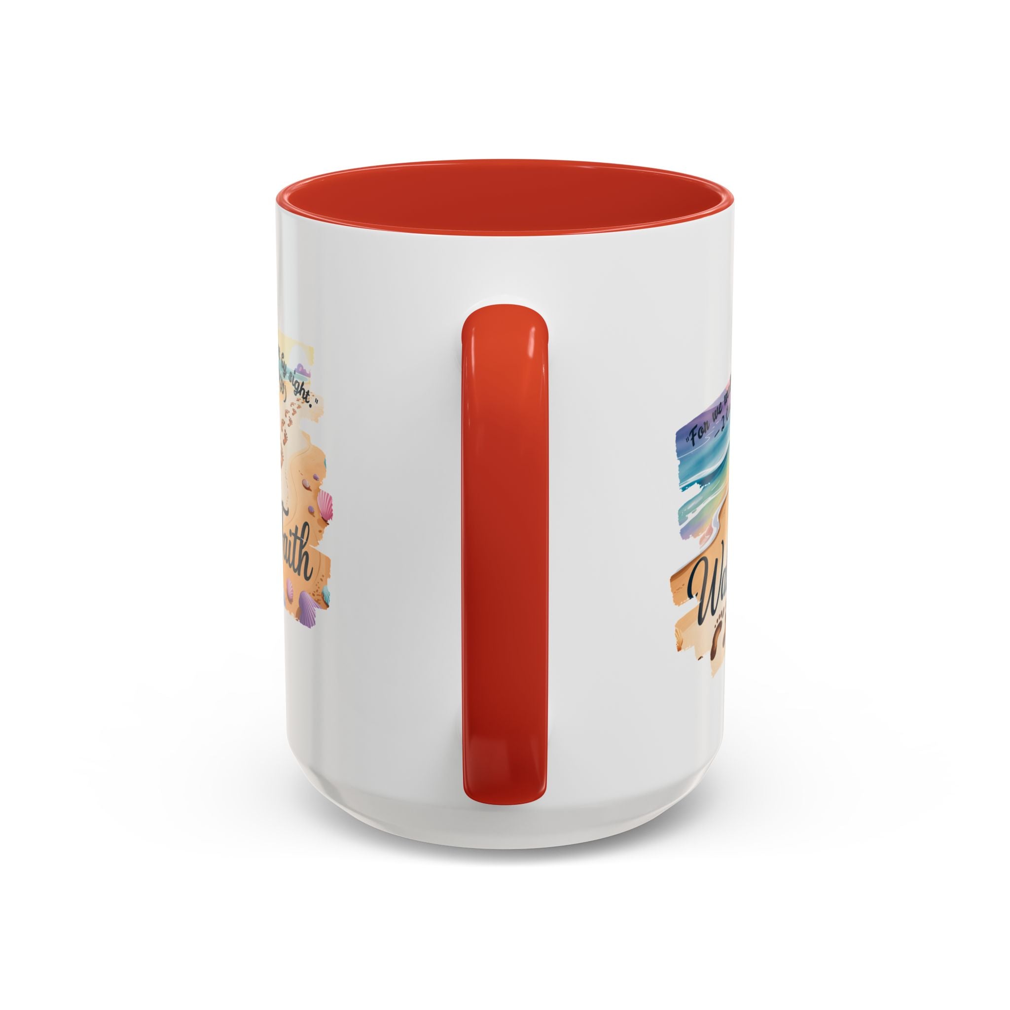 Walk by Faith Inspirational Coffee Mug, Motivational Drinkware, Faith Mug, Beach-Themed Cup, Perfect Gift for Friends