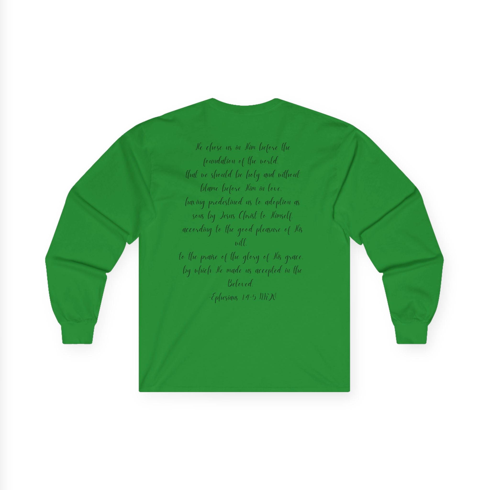 Chosen & Loved Long Sleeve Tee, Inspirational Shirt, Faith-Based Apparel, Mother's Day Gift, Heartwarming Gift, Everyday Wear - Light Colors