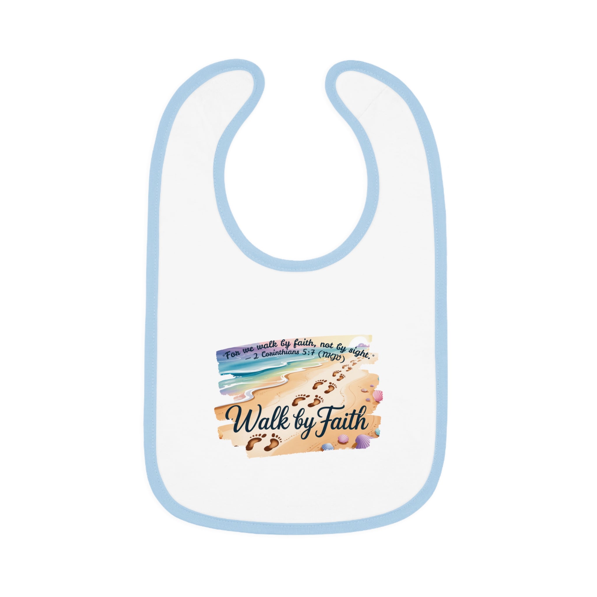 Faith-Inspiring Baby Bib, Cute Infant Bib, Faithful Feeding Bib, Religious Baby Gift, Baby Shower Gift, Inspirational Bib