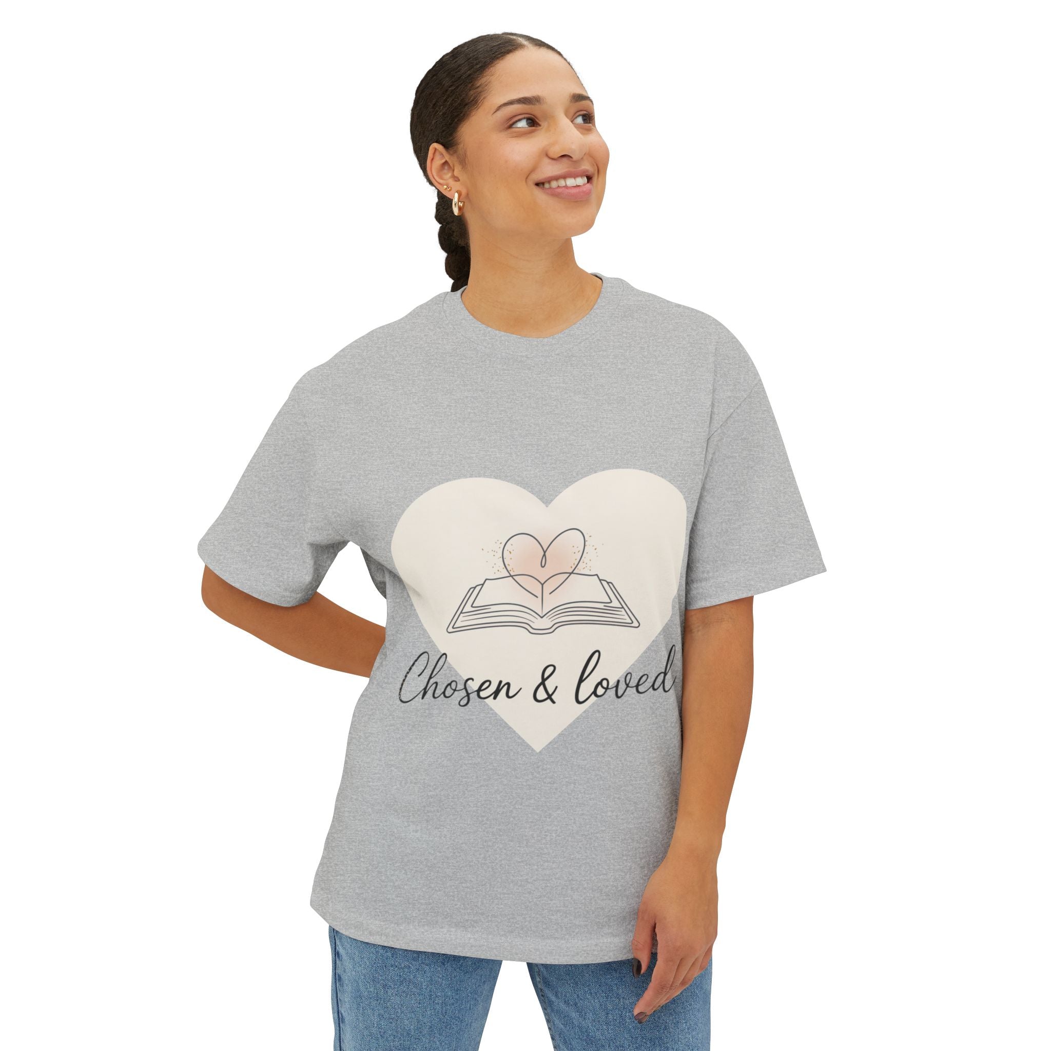 Chosen & Loved Oversized Tee, Inspirational T-Shirt, Nautical Vibe Shirt, Casual Wear, Gift for Sailors, Summer Outfit