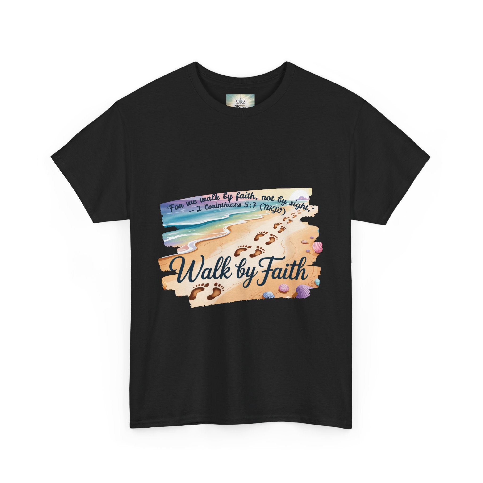 Inspirational Faith Tee, Unisex Cotton Shirt, Walk by Faith Apparel, Comfortable Religious Gift, Casual Everyday Wear