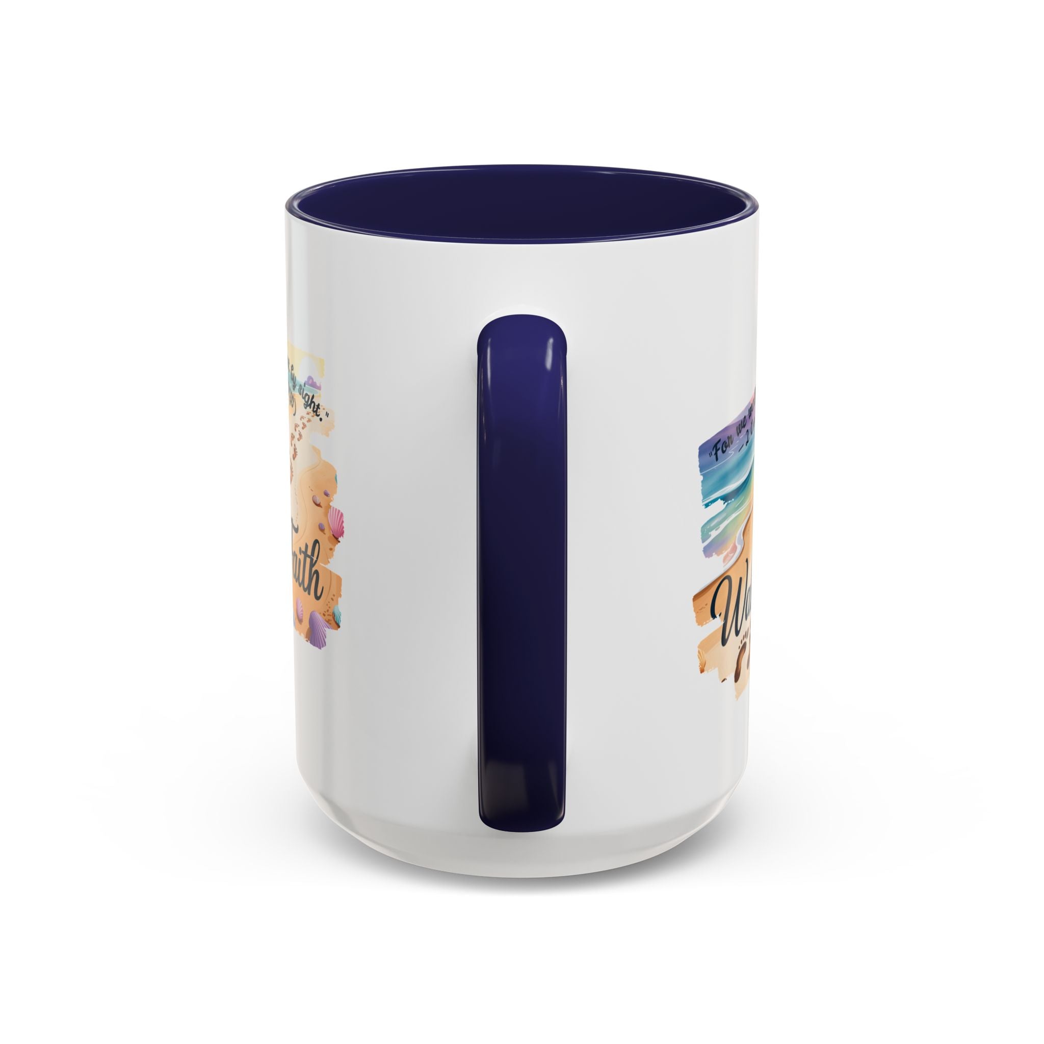 Walk by Faith Inspirational Coffee Mug, Motivational Drinkware, Faith Mug, Beach-Themed Cup, Perfect Gift for Friends