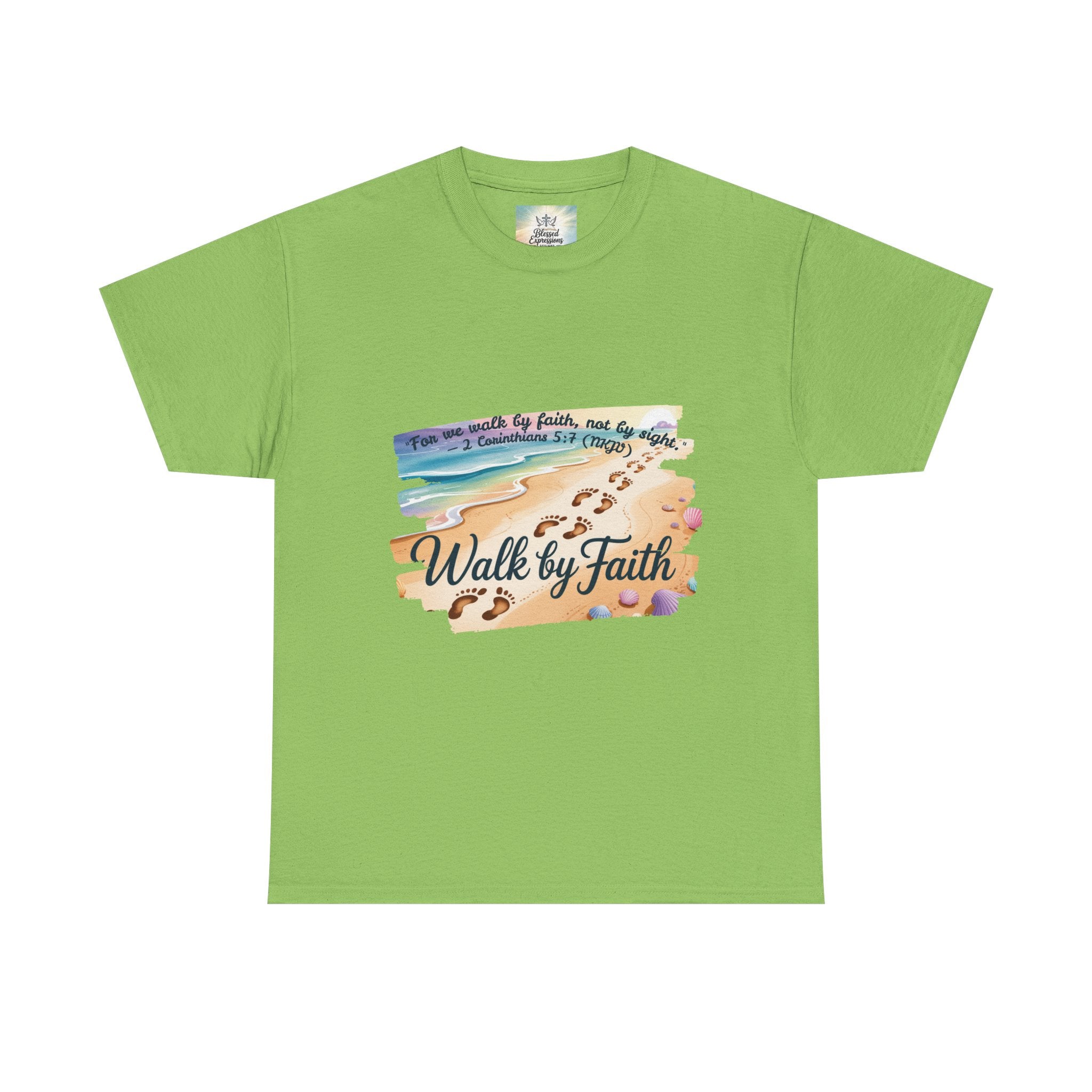 Inspirational Faith Tee, Unisex Cotton Shirt, Walk by Faith Apparel, Comfortable Religious Gift, Casual Everyday Wear