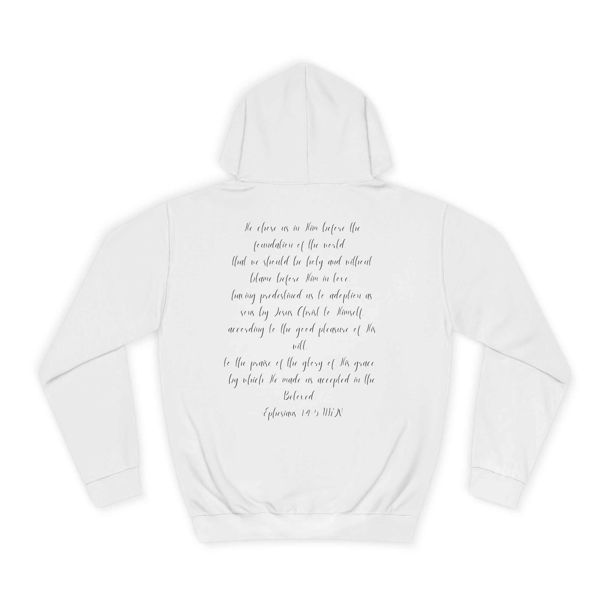Chosen & Loved Cozy Reading Hoodie, Unisex College Apparel, Relaxed Style Sweatshirt - Light Colors