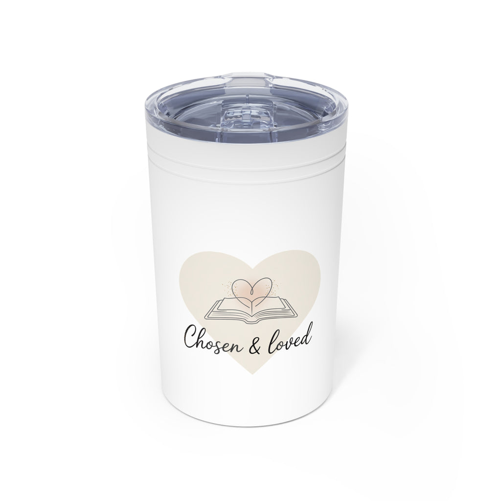 Chosen & Loved Vacuum Insulated Tumbler | Gift for Book Lovers | Personalized Mug | Cute Travel Cup | Heart Design | Unique [...]