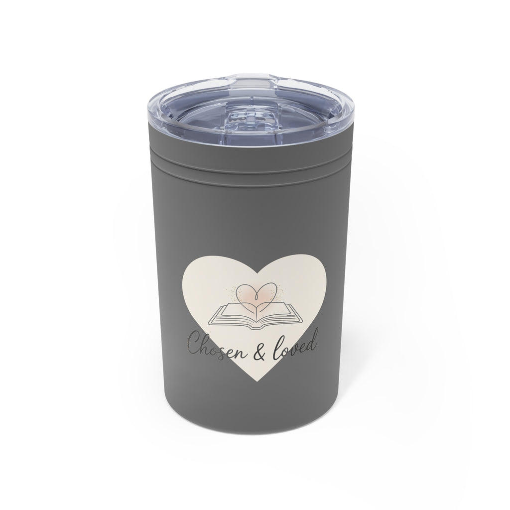 Chosen & Loved Vacuum Insulated Tumbler | Gift for Book Lovers | Personalized Mug | Cute Travel Cup | Heart Design | Unique [...]
