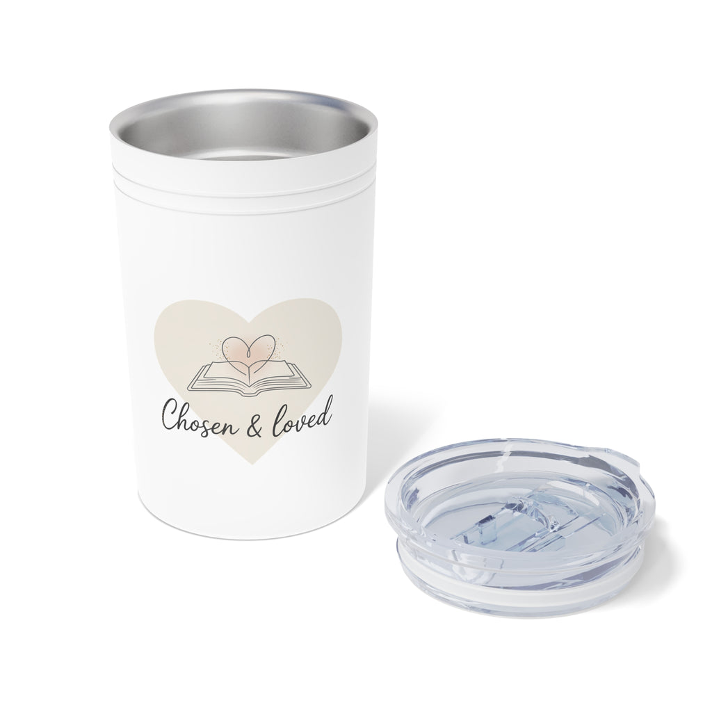 Chosen & Loved Vacuum Insulated Tumbler | Gift for Book Lovers | Personalized Mug | Cute Travel Cup | Heart Design | Unique [...]