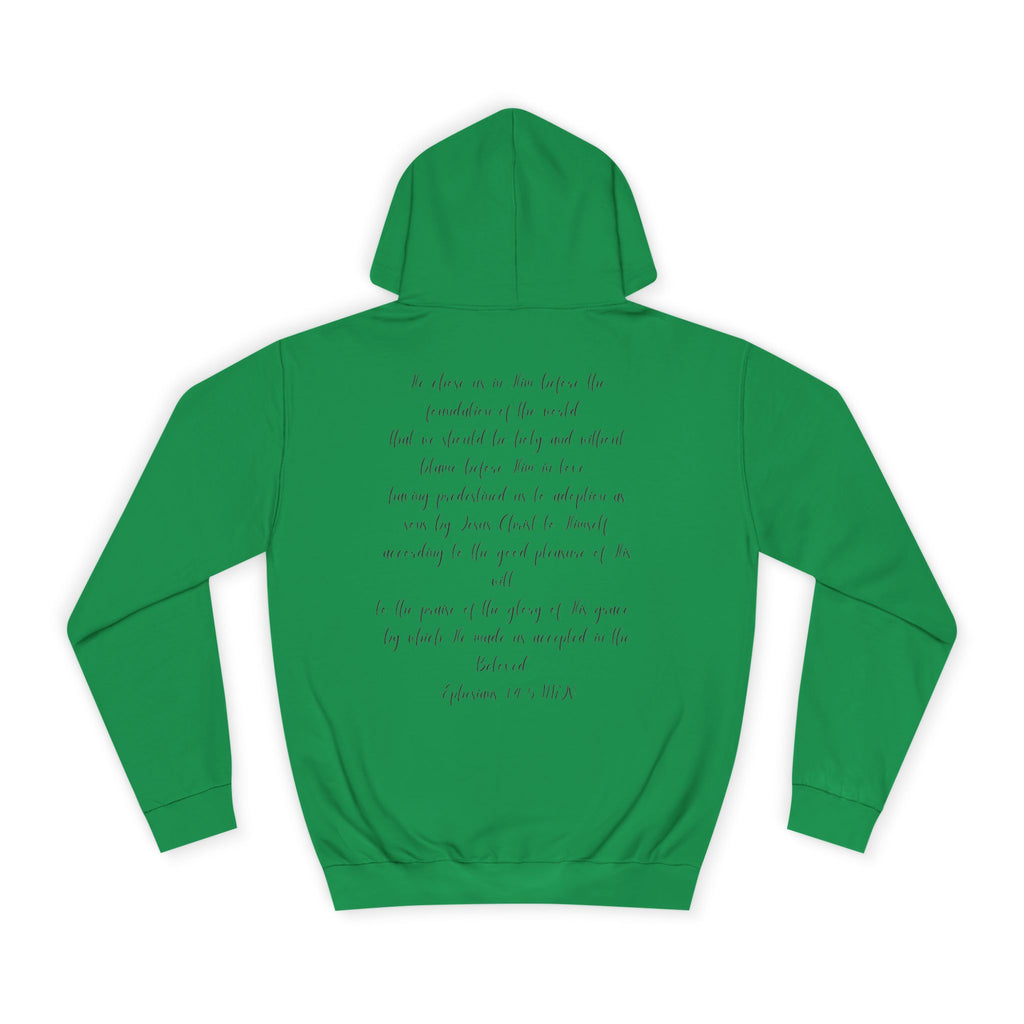 Chosen & Loved Cozy Reading Hoodie, Unisex College Apparel, Relaxed Style Sweatshirt - Light Colors
