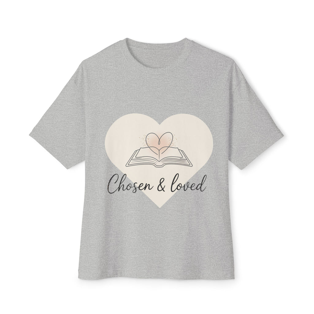 Chosen & Loved Oversized Tee, Inspirational T-Shirt, Nautical Vibe Shirt, Casual Wear, Gift for Sailors, Summer Outfit